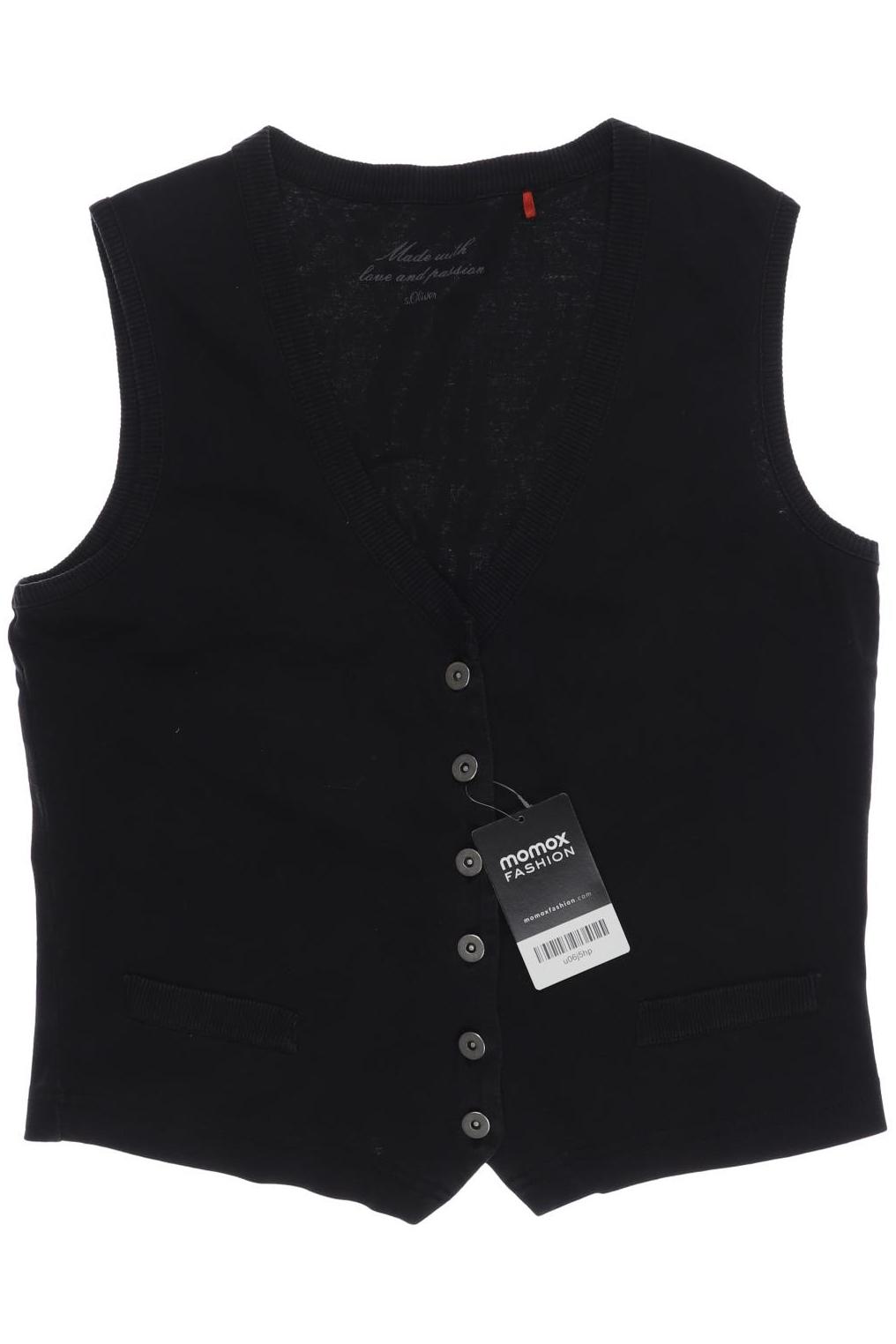 

s.Oliver Damen Weste, schwarz, Gr. 38