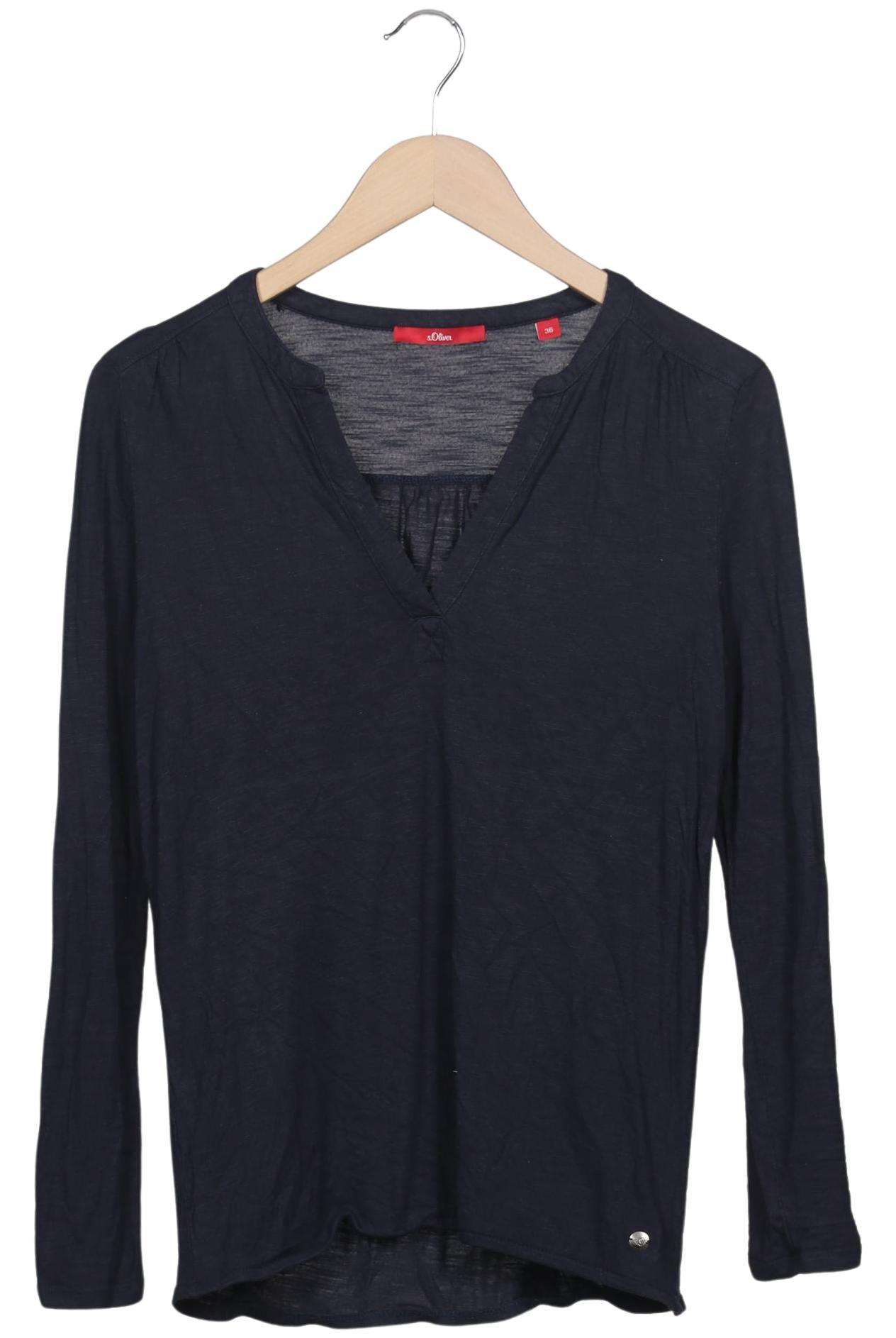 

s.Oliver Damen Langarmshirt, marineblau, Gr. 36