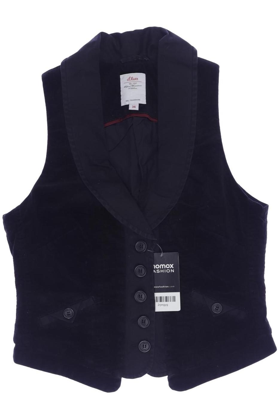 

s.Oliver Damen Weste, schwarz, Gr. 34