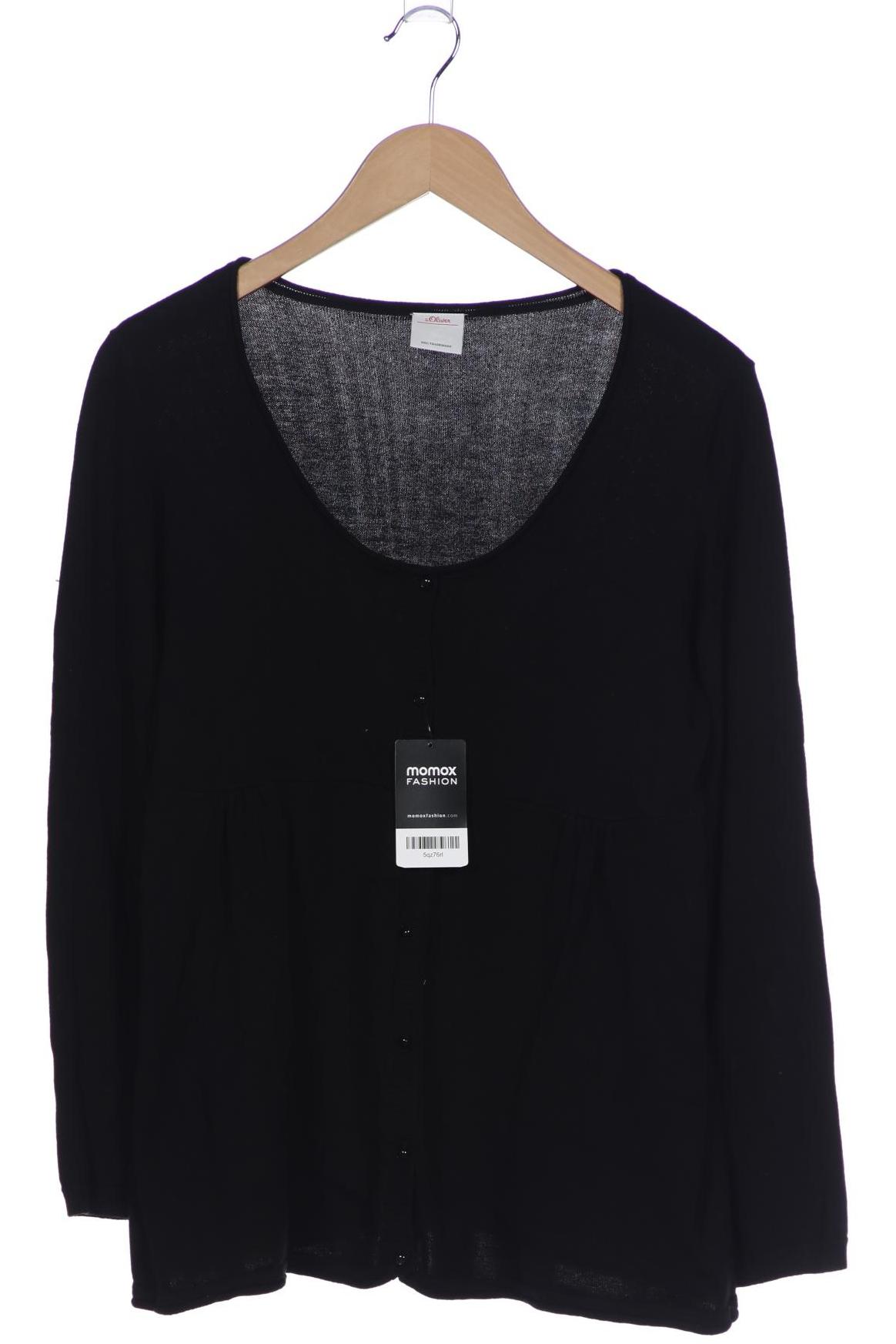 

s.Oliver Damen Strickjacke, schwarz, Gr. 44