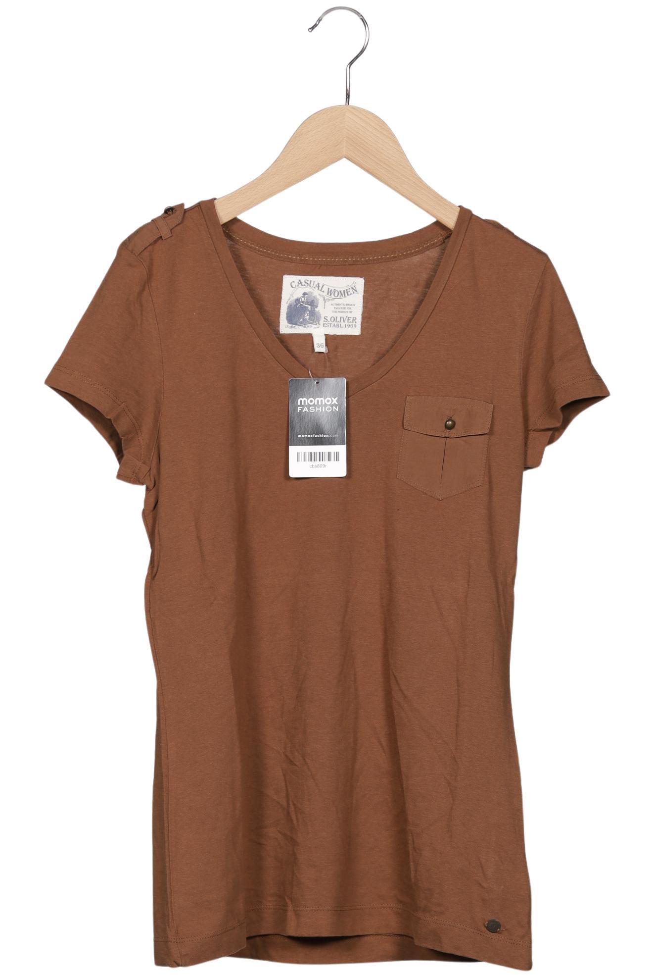 

s.Oliver Damen T-Shirt, braun, Gr. 36