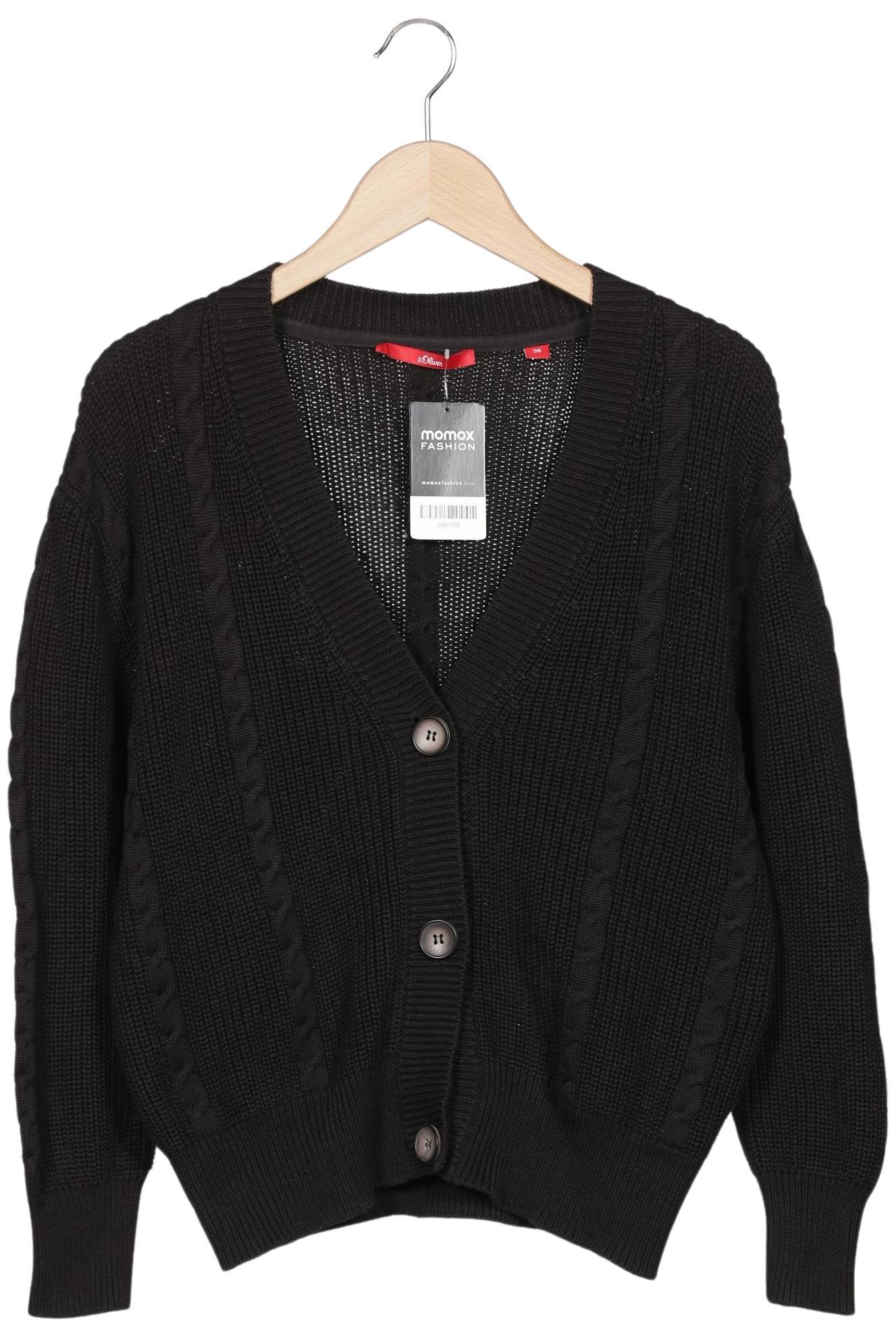 

s.Oliver Damen Strickjacke, schwarz, Gr. 38