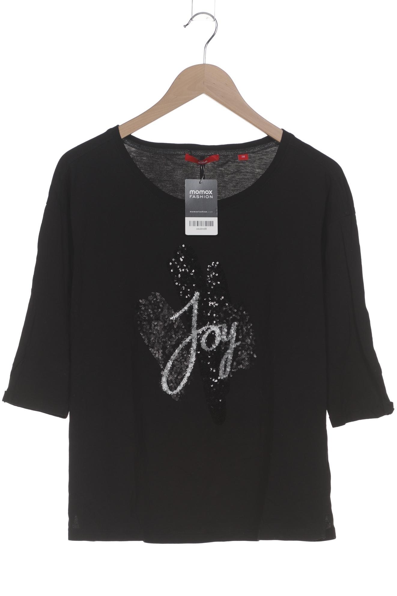 

s.Oliver Damen Langarmshirt, schwarz, Gr. 38