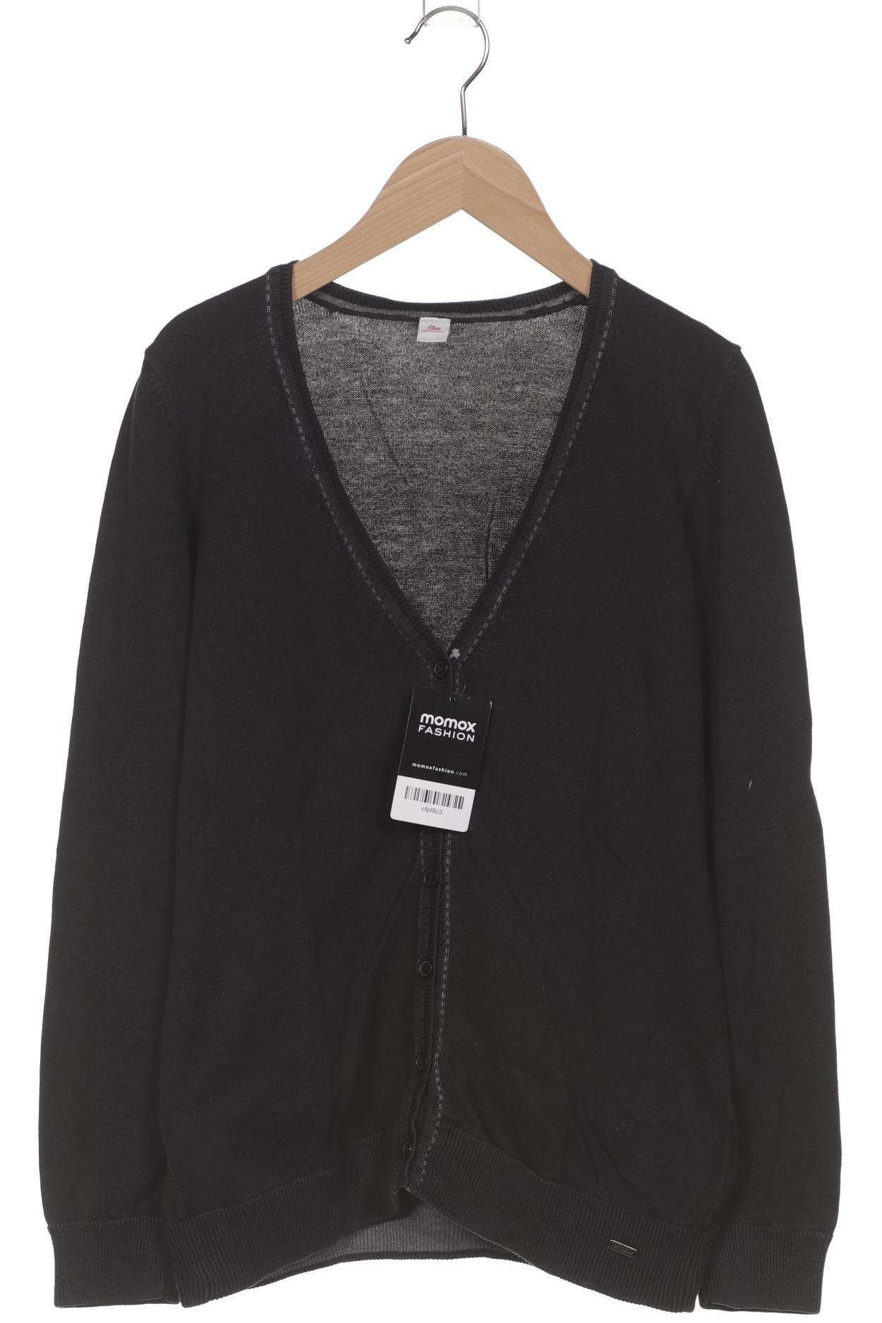 

s.Oliver Damen Strickjacke, schwarz, Gr. 38