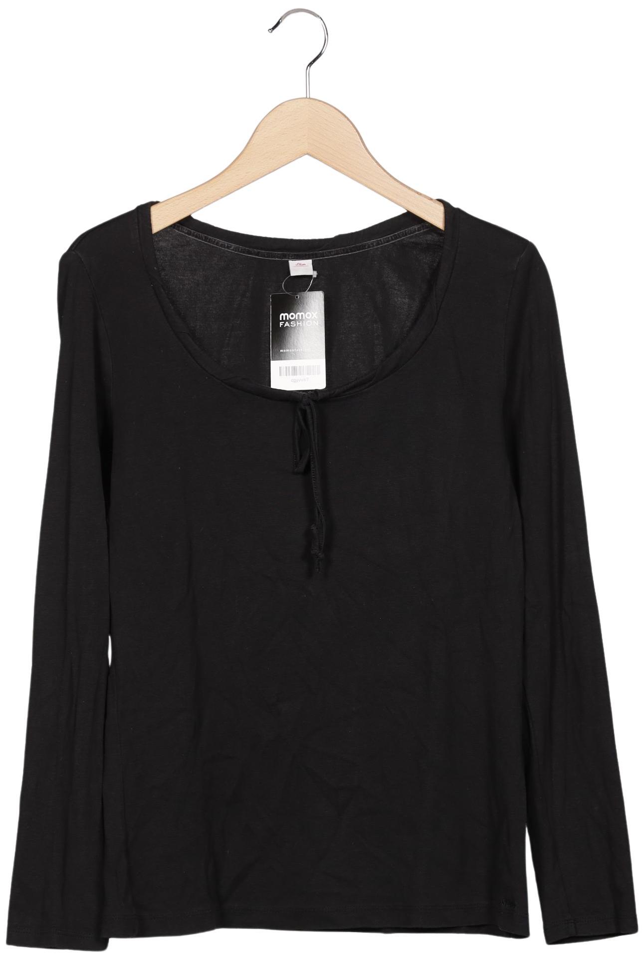 

s.Oliver Damen Langarmshirt, schwarz, Gr. 40