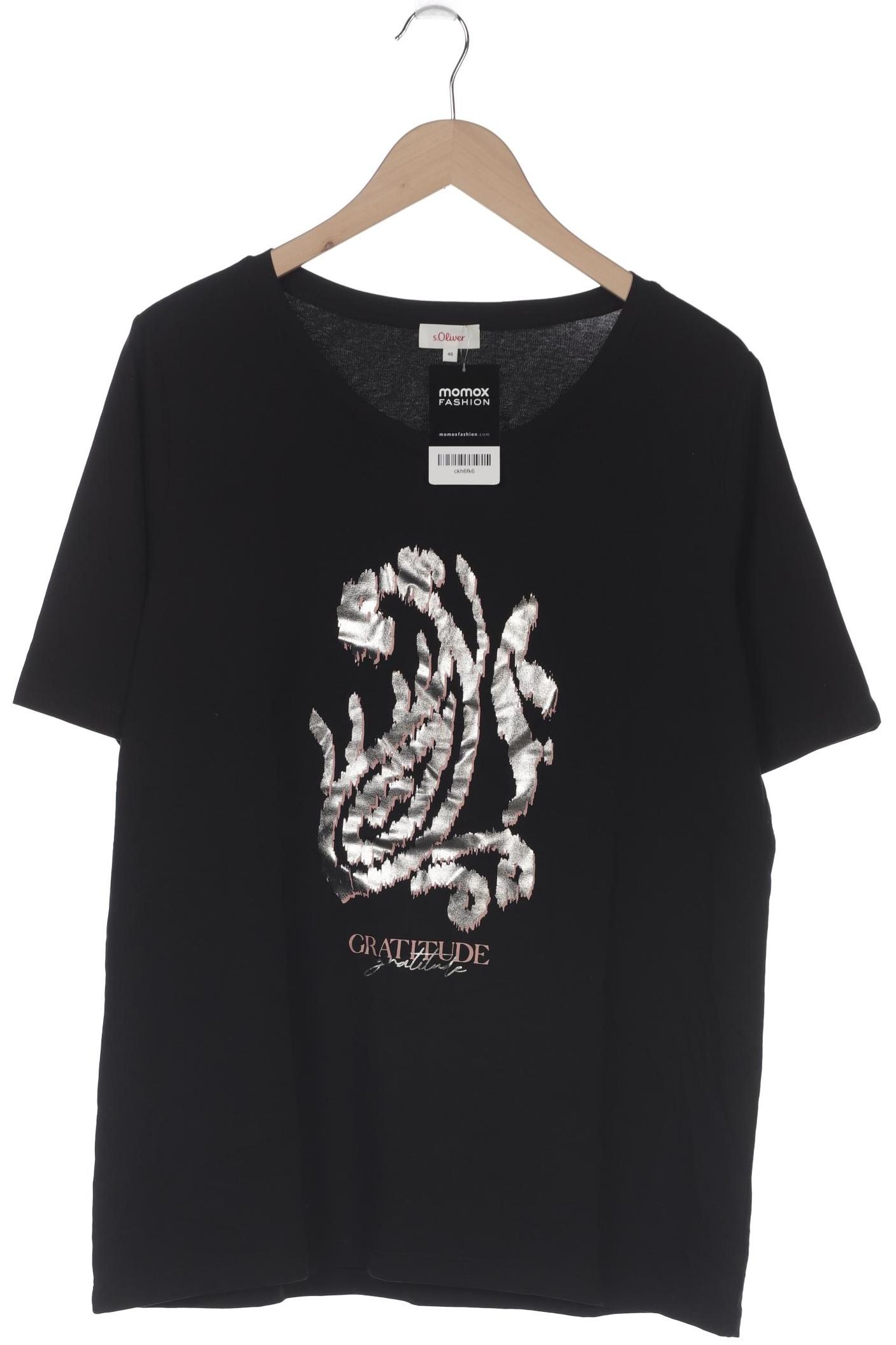 

s.Oliver Damen T-Shirt, schwarz, Gr. 46