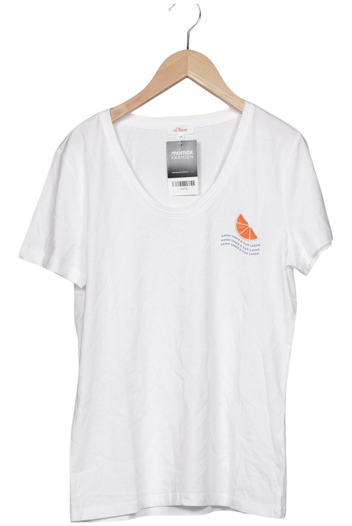 

s.Oliver Damen T-Shirt, weiß, Gr. 40