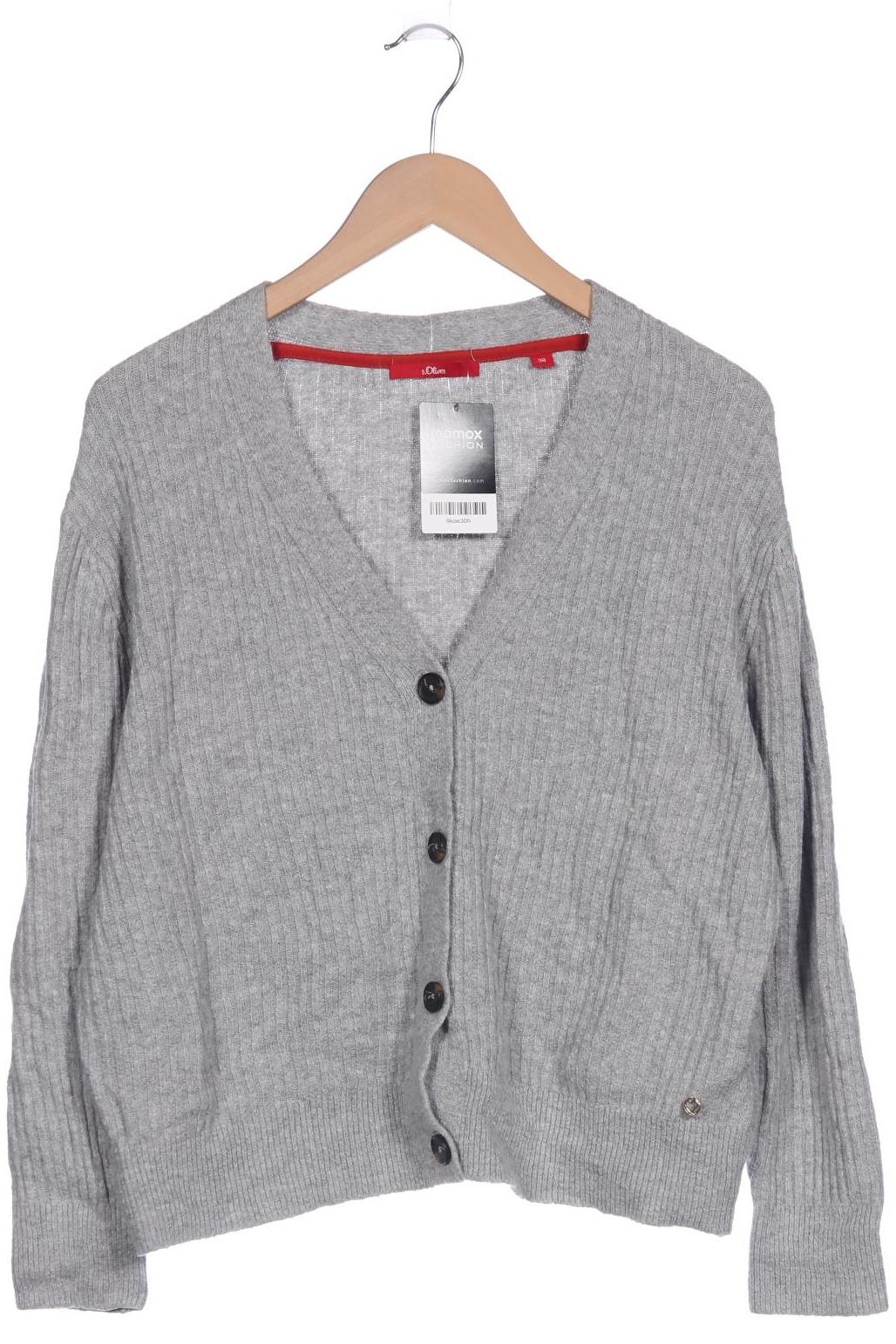 

s.Oliver Damen Strickjacke, grau, Gr. 38