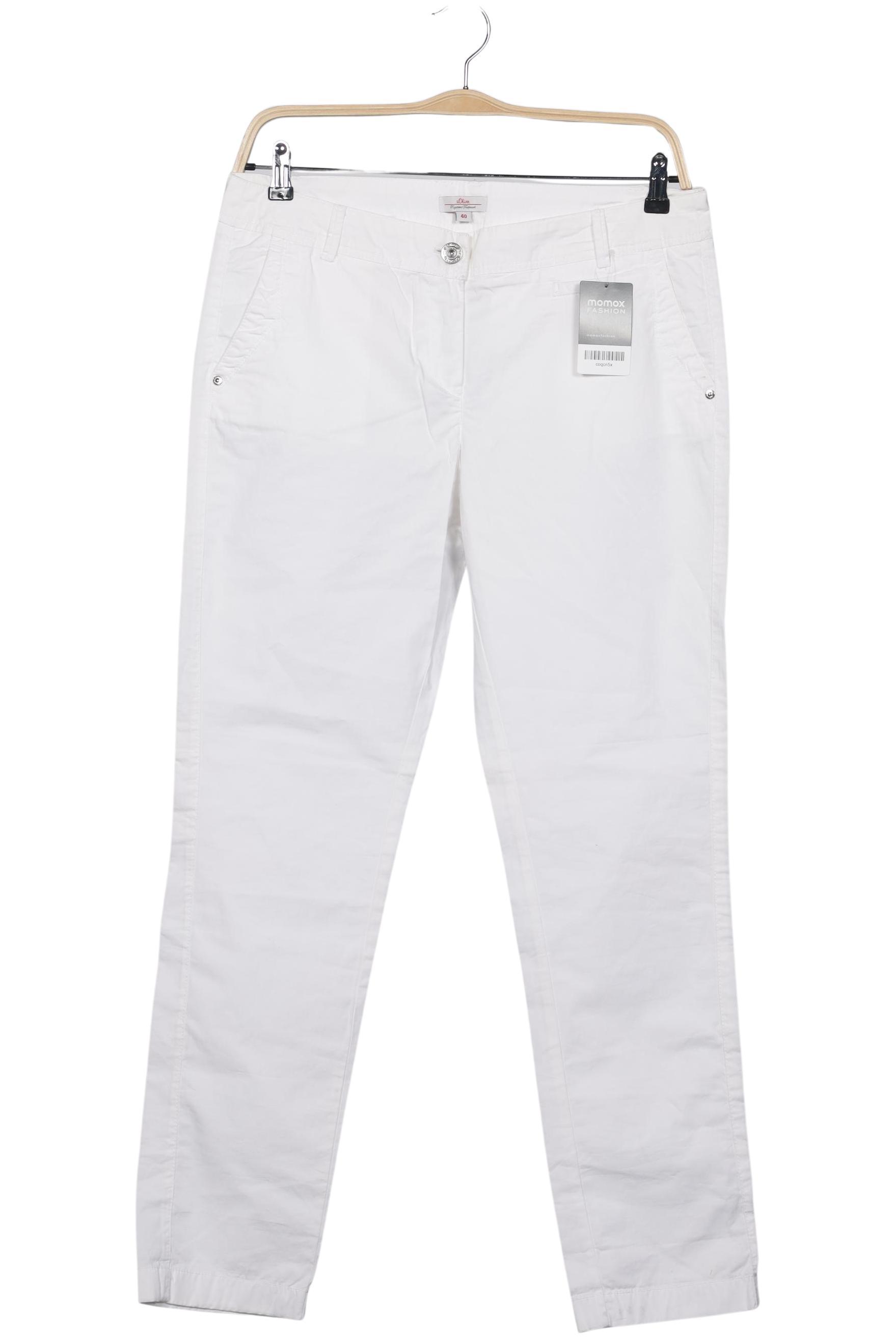 

s.Oliver Damen Stoffhose, weiß, Gr. 40