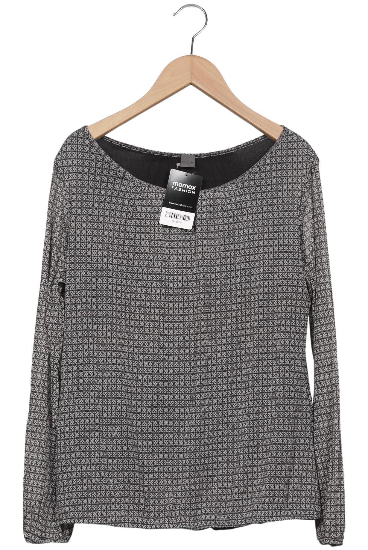 

s.Oliver Damen Langarmshirt, grau, Gr. 38