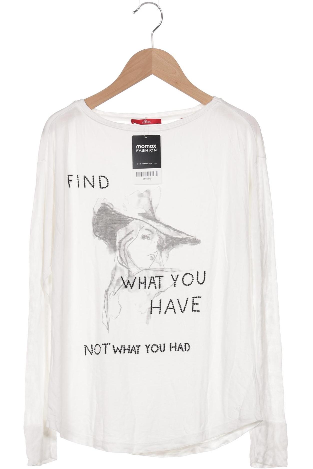 

s.Oliver Damen Langarmshirt, weiß, Gr. 38