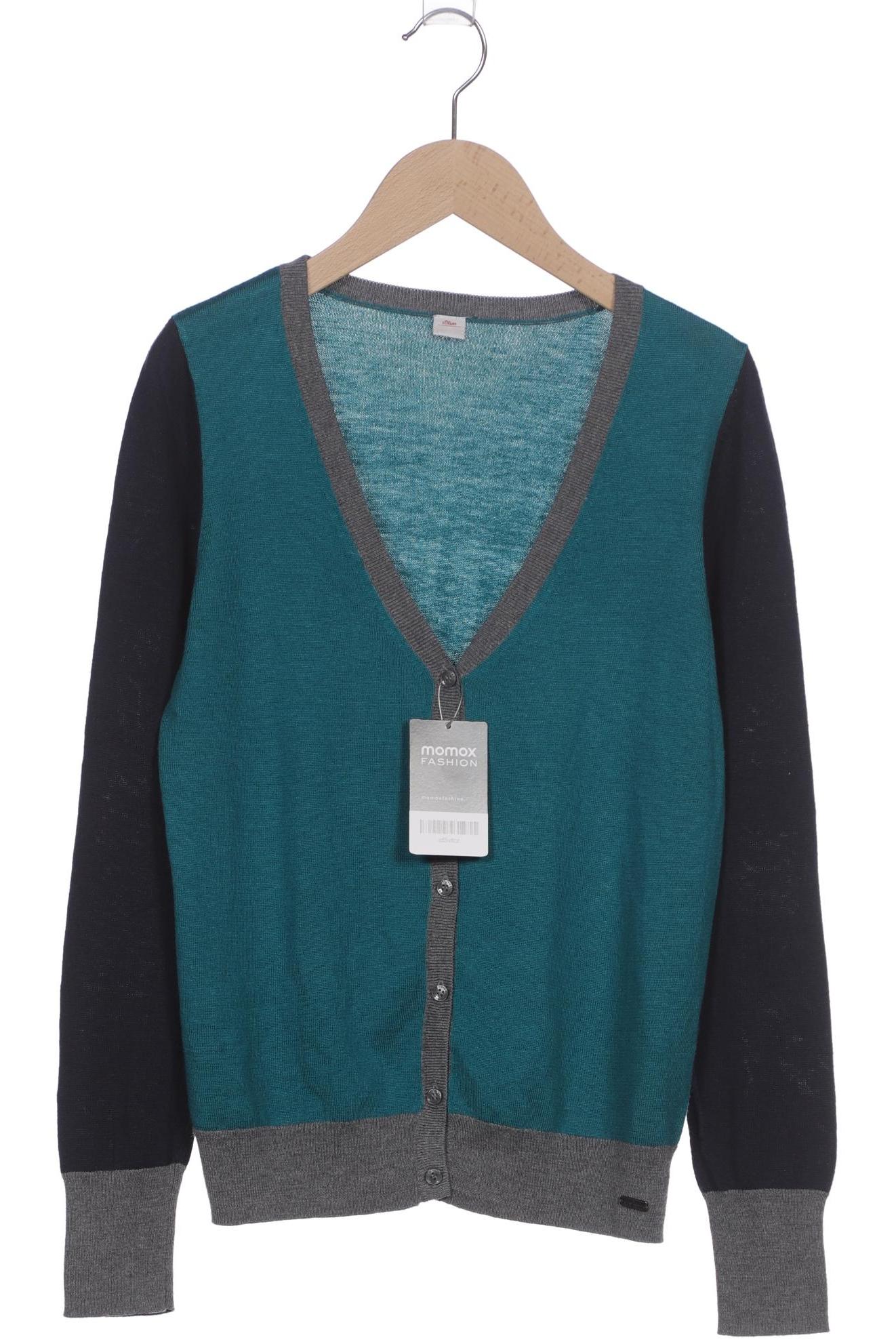 

s.Oliver Damen Strickjacke, türkis, Gr. 36