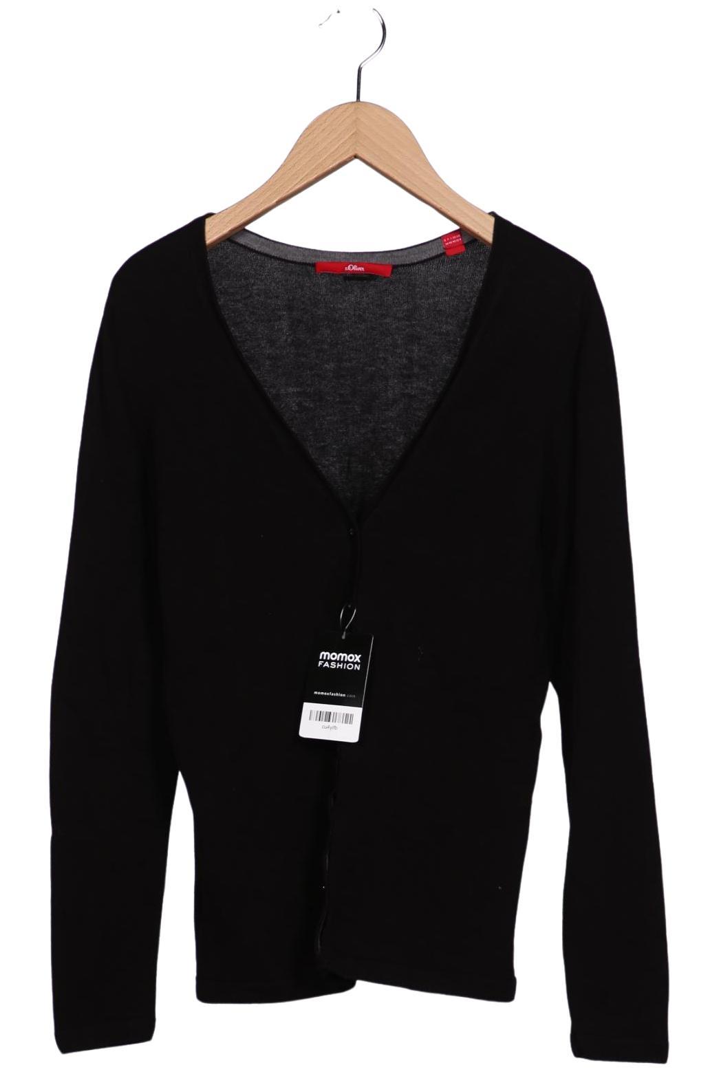 

s.Oliver Damen Strickjacke, schwarz, Gr. 38