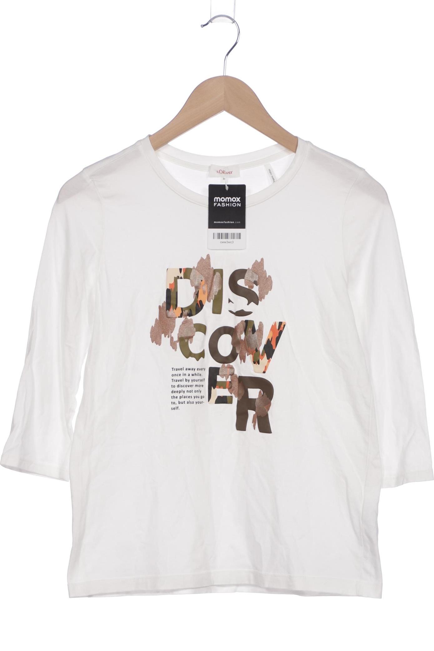 

s.Oliver Damen Langarmshirt, weiß, Gr. 36