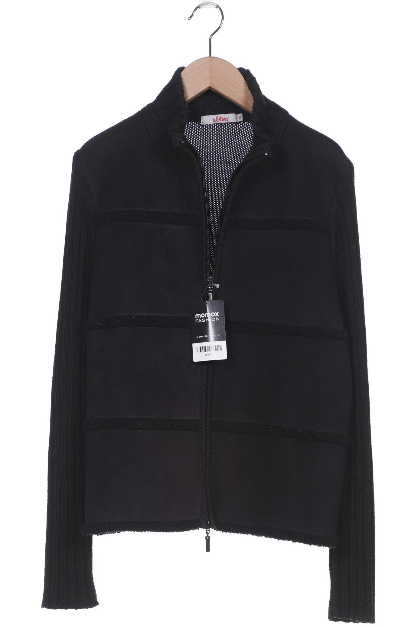 

s.Oliver Damen Strickjacke, schwarz, Gr. 40
