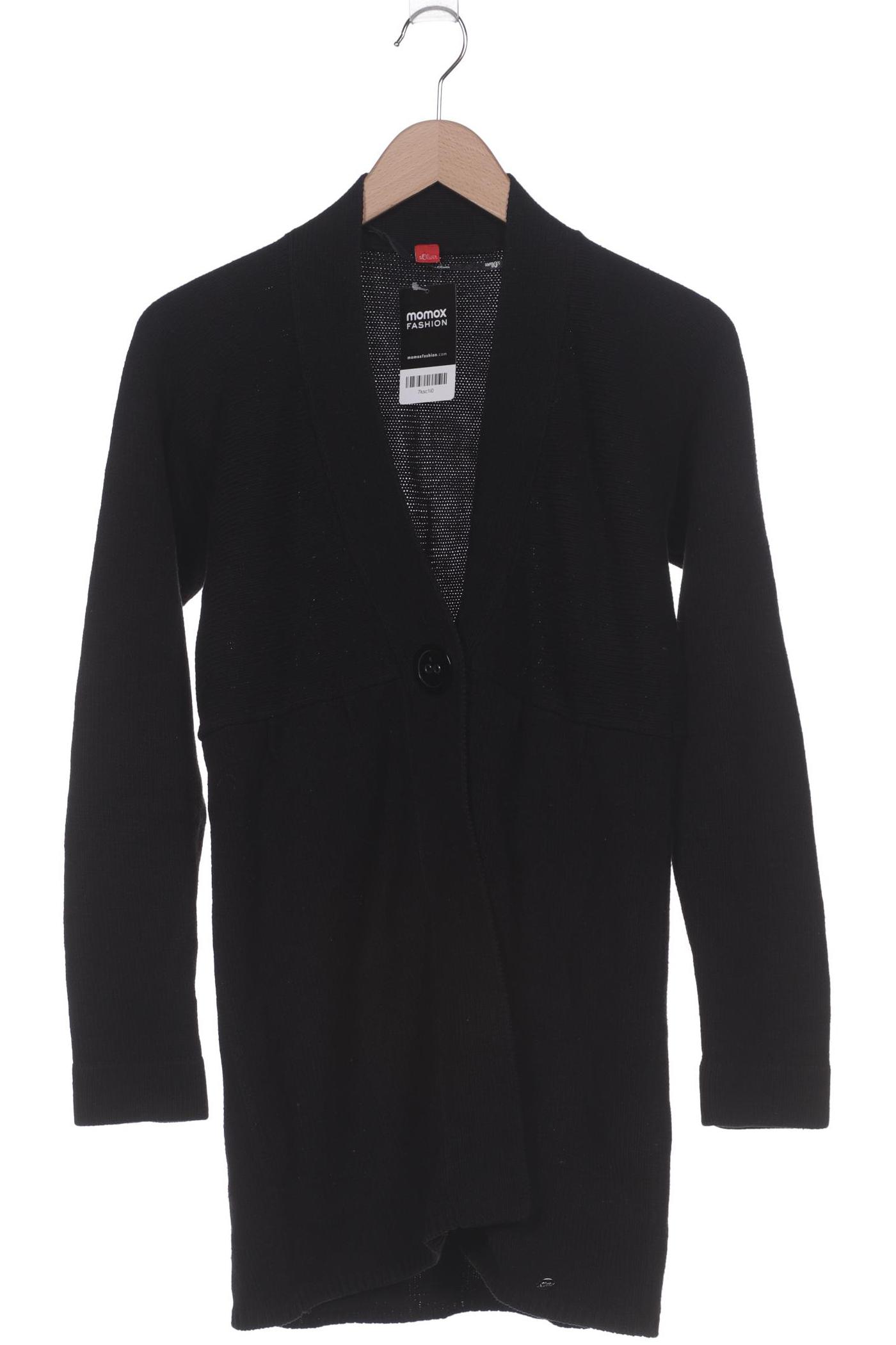 

s.Oliver Damen Strickjacke, schwarz, Gr. 38