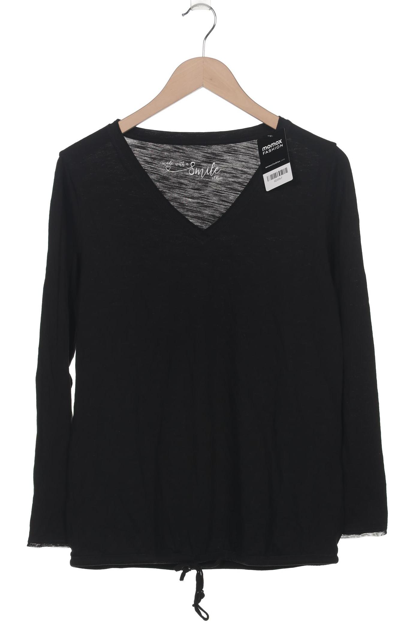 

s.Oliver Damen Langarmshirt, schwarz, Gr. 42