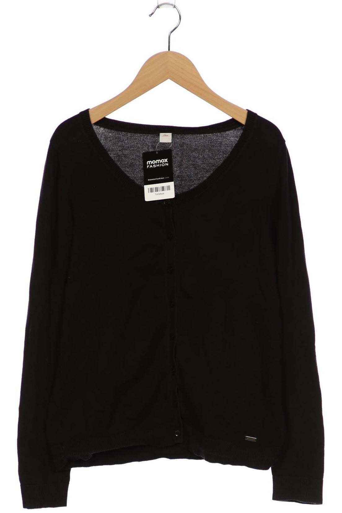 

s.Oliver Damen Strickjacke, schwarz, Gr. 38