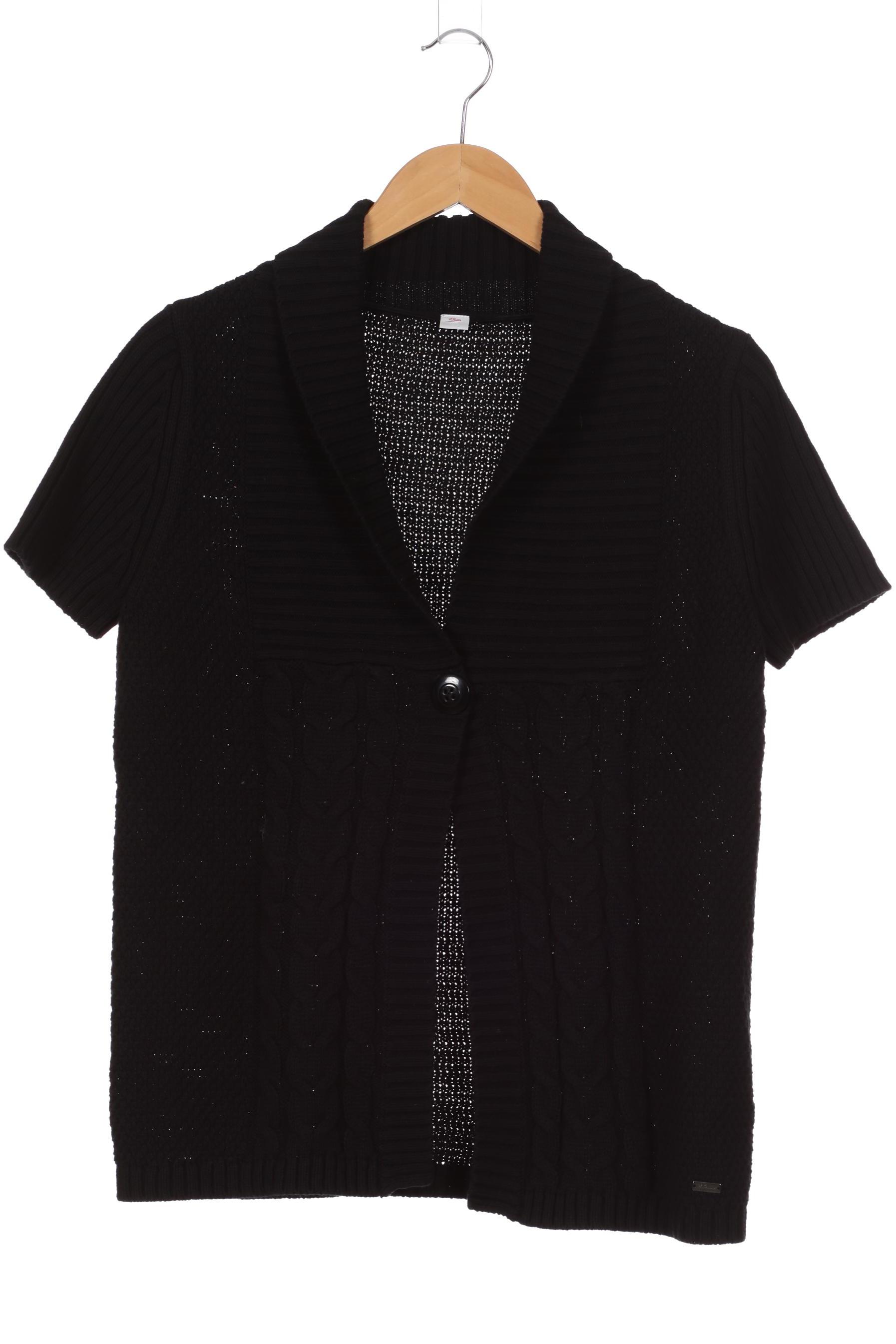 

s.Oliver Damen Strickjacke, schwarz, Gr. 40
