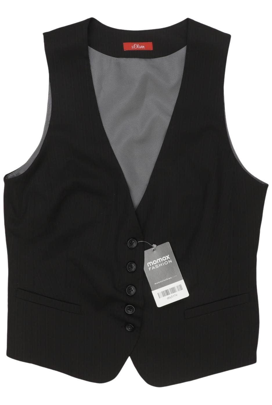 

s.Oliver Damen Weste, schwarz, Gr. 36