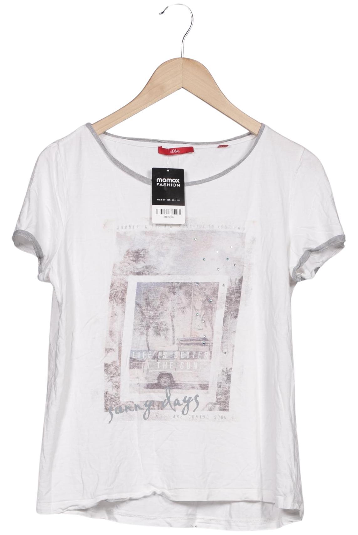 

s.Oliver Damen T-Shirt, weiß, Gr. 40