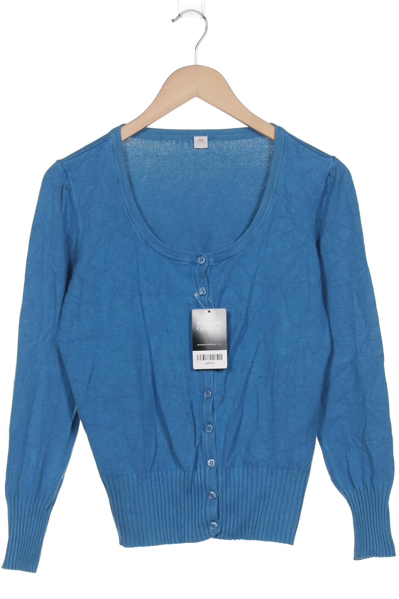 

s.Oliver Damen Strickjacke, blau, Gr. 42
