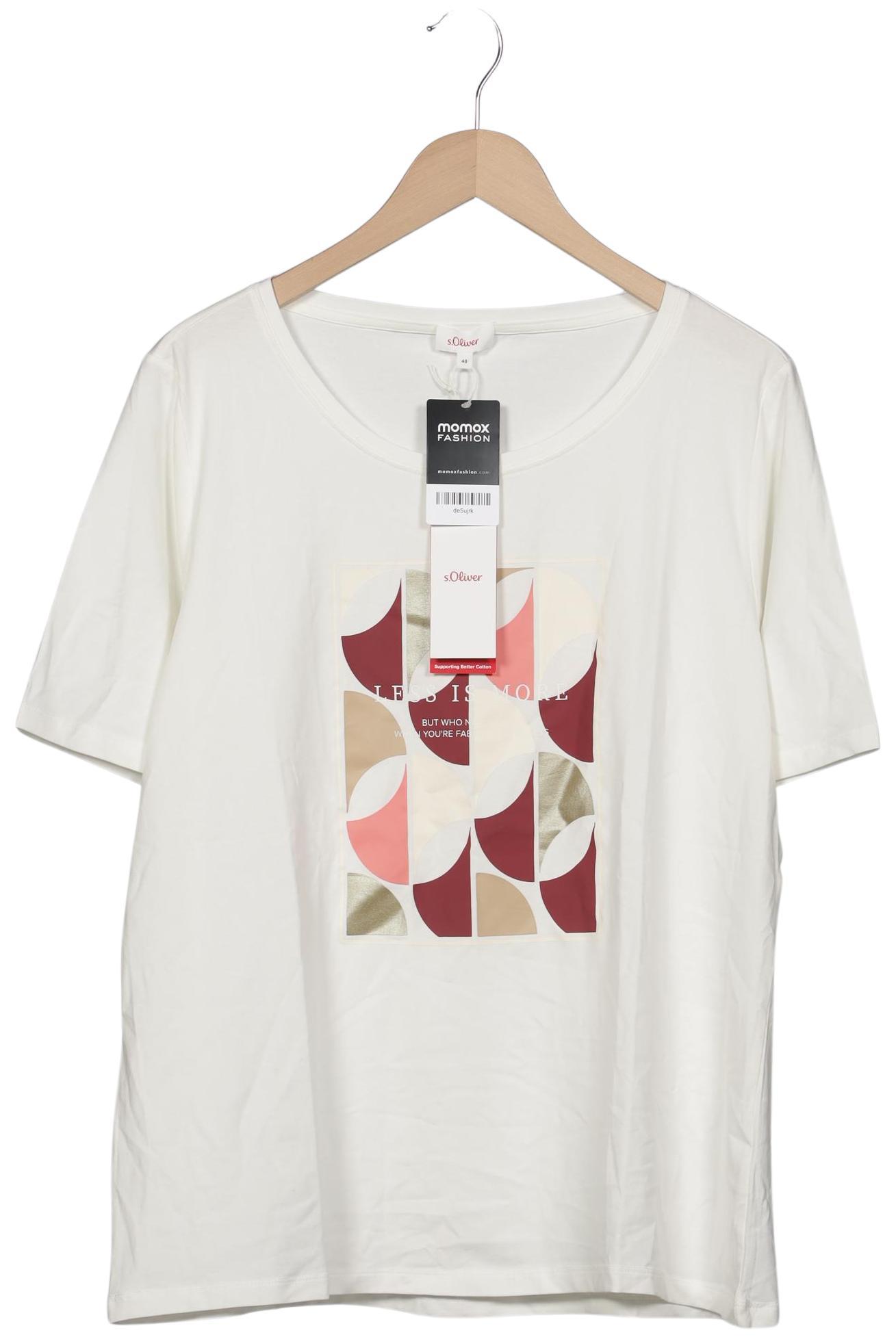 

s.Oliver Damen T-Shirt, weiß, Gr. 48