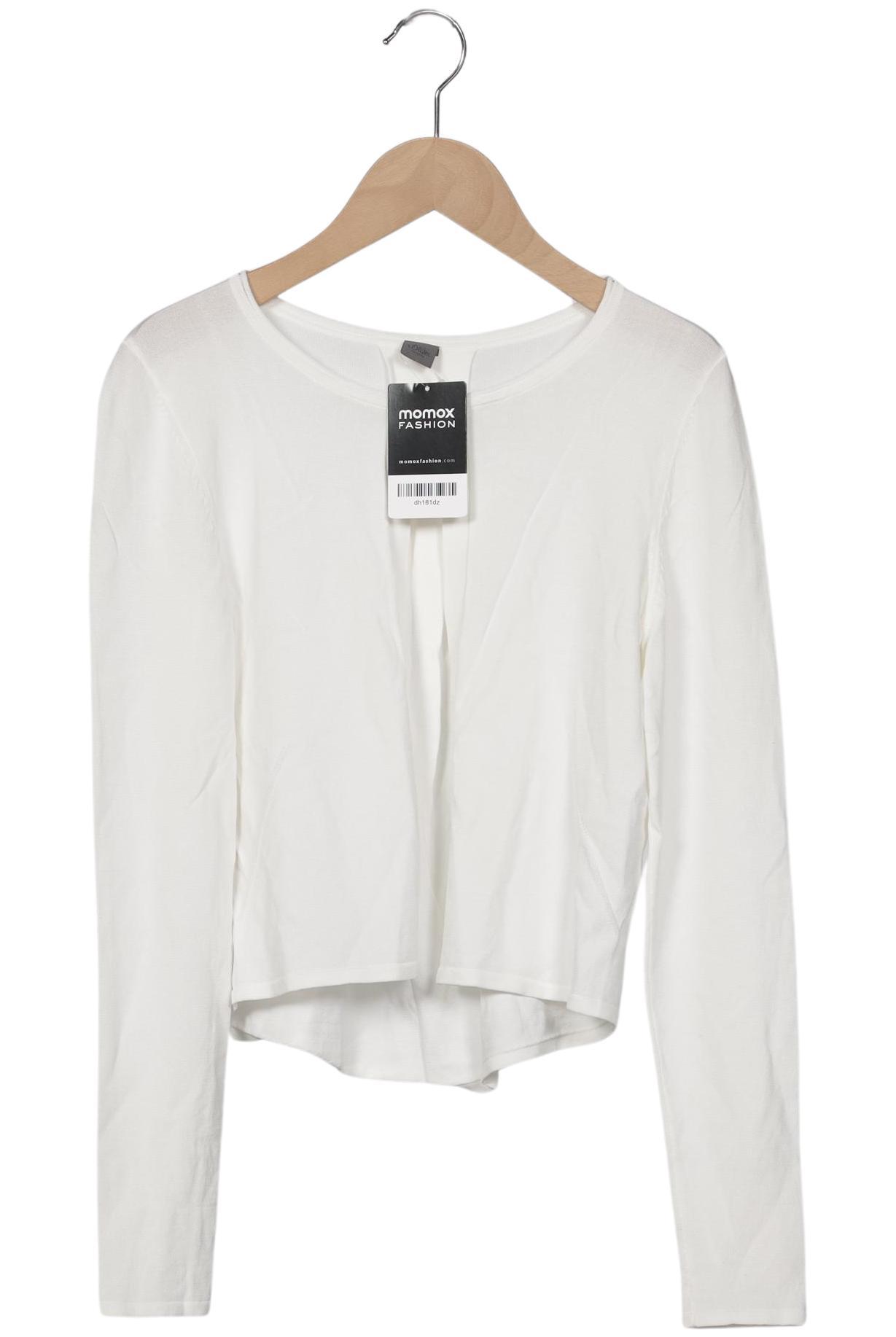 

s.Oliver Damen Strickjacke, weiß, Gr. 36