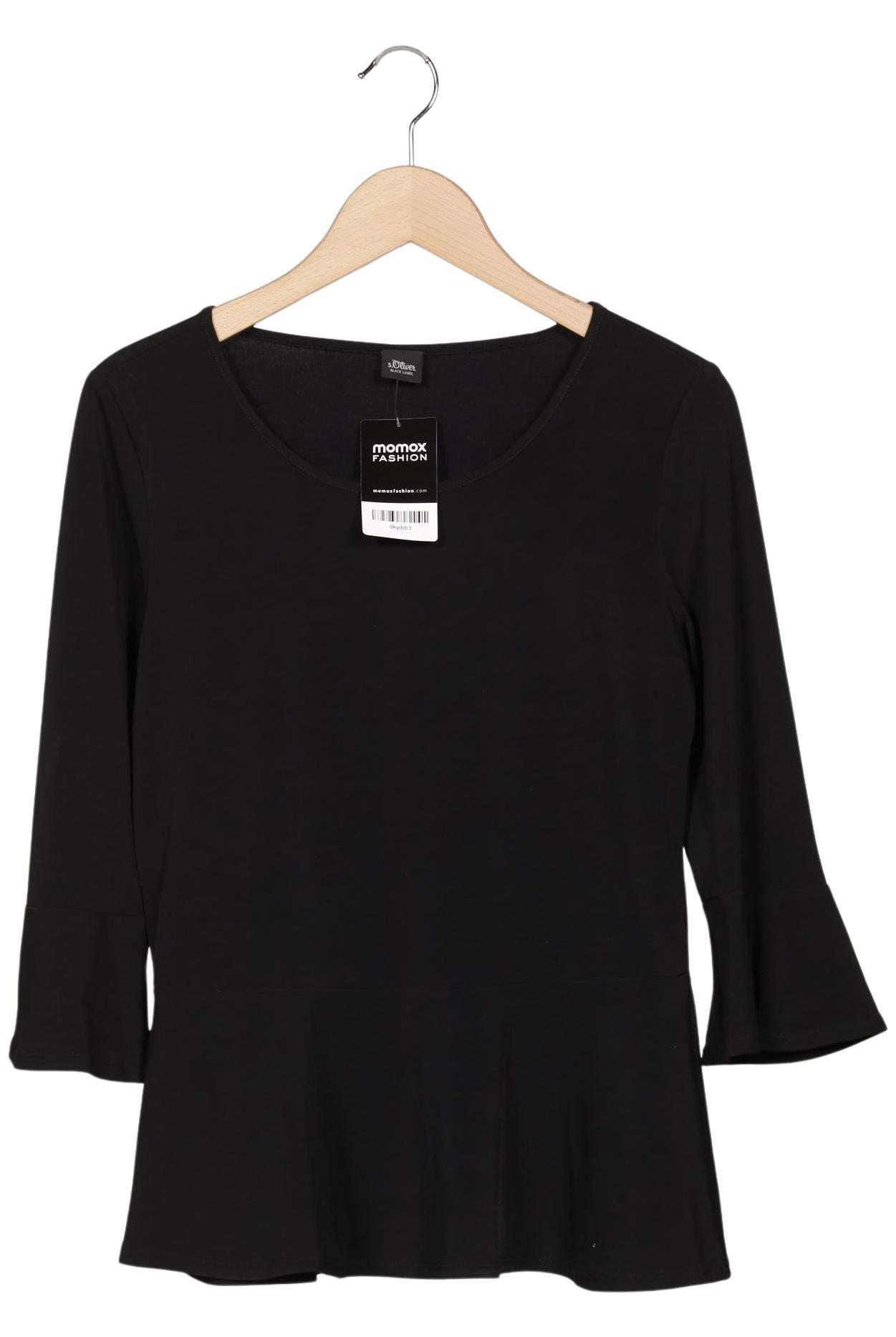 

s.Oliver Damen Langarmshirt, schwarz, Gr. 38