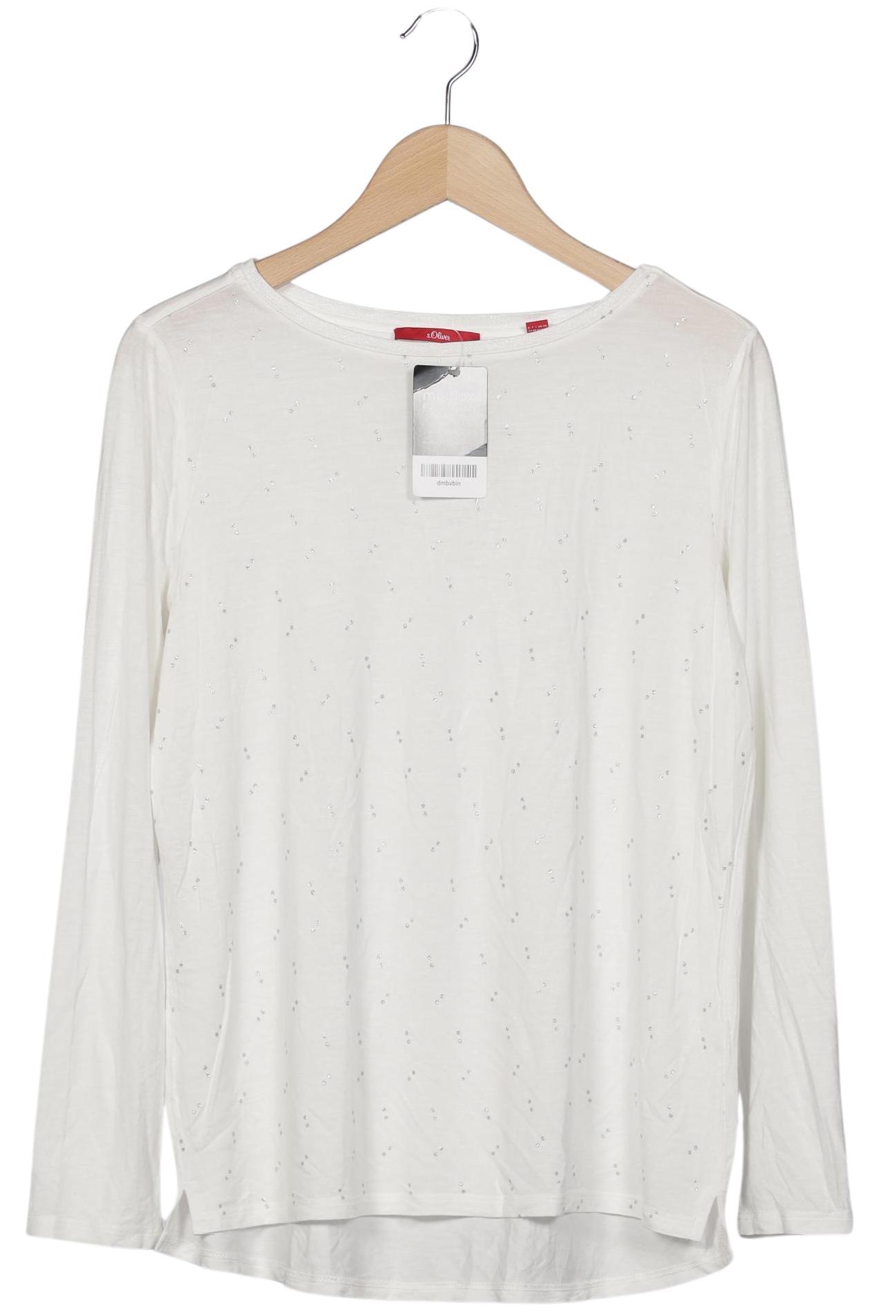 

s.Oliver Damen Langarmshirt, weiß, Gr. 38