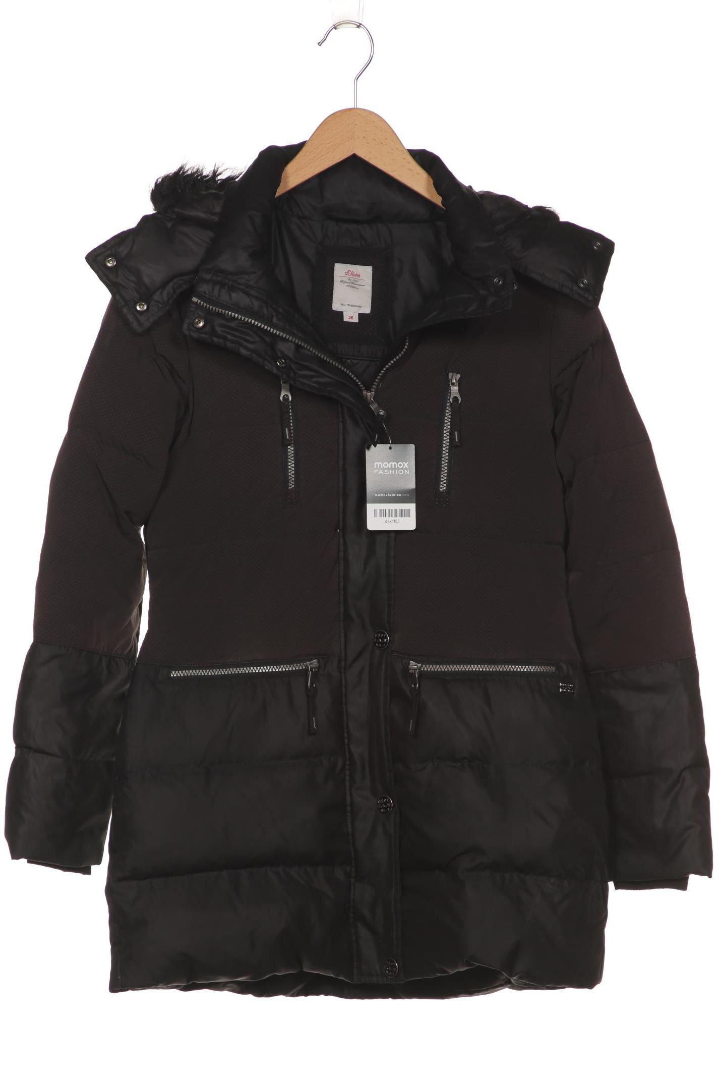 

s.Oliver Damen Mantel, schwarz, Gr. 36