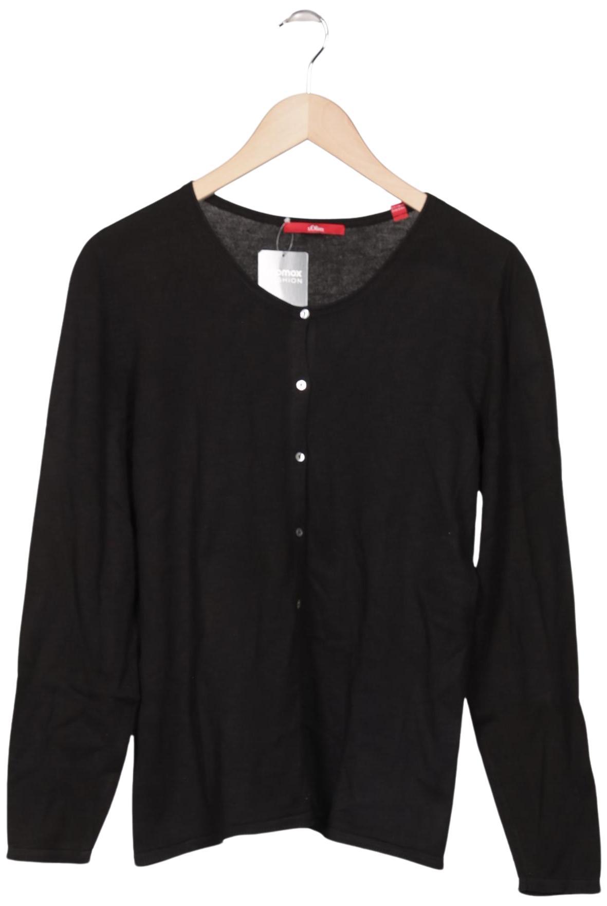 

s.Oliver Damen Strickjacke, schwarz, Gr. 44