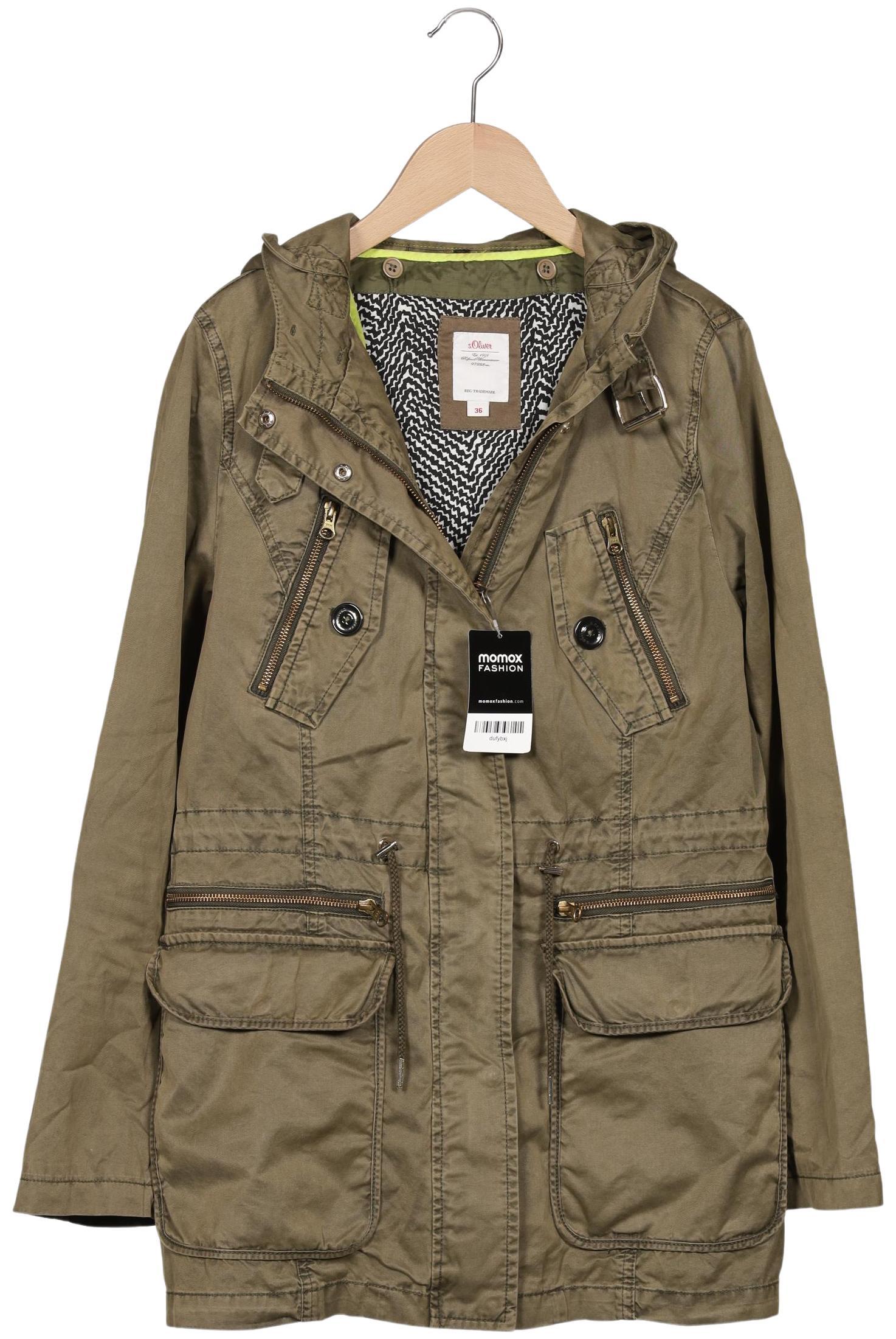 

s.Oliver Damen Mantel, grün, Gr. 36