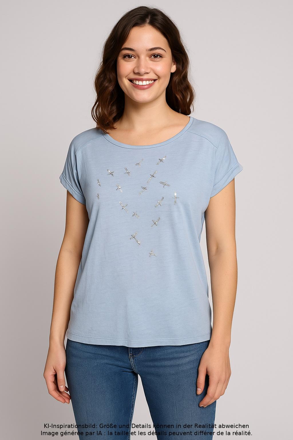 

s.Oliver Damen T-Shirt, hellblau, Gr. 42