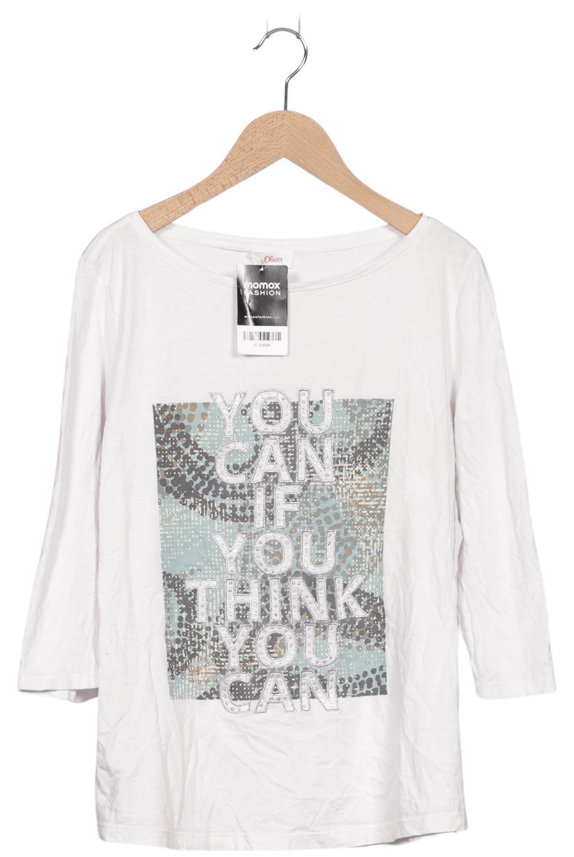 

s.Oliver Damen Langarmshirt, weiß, Gr. 42