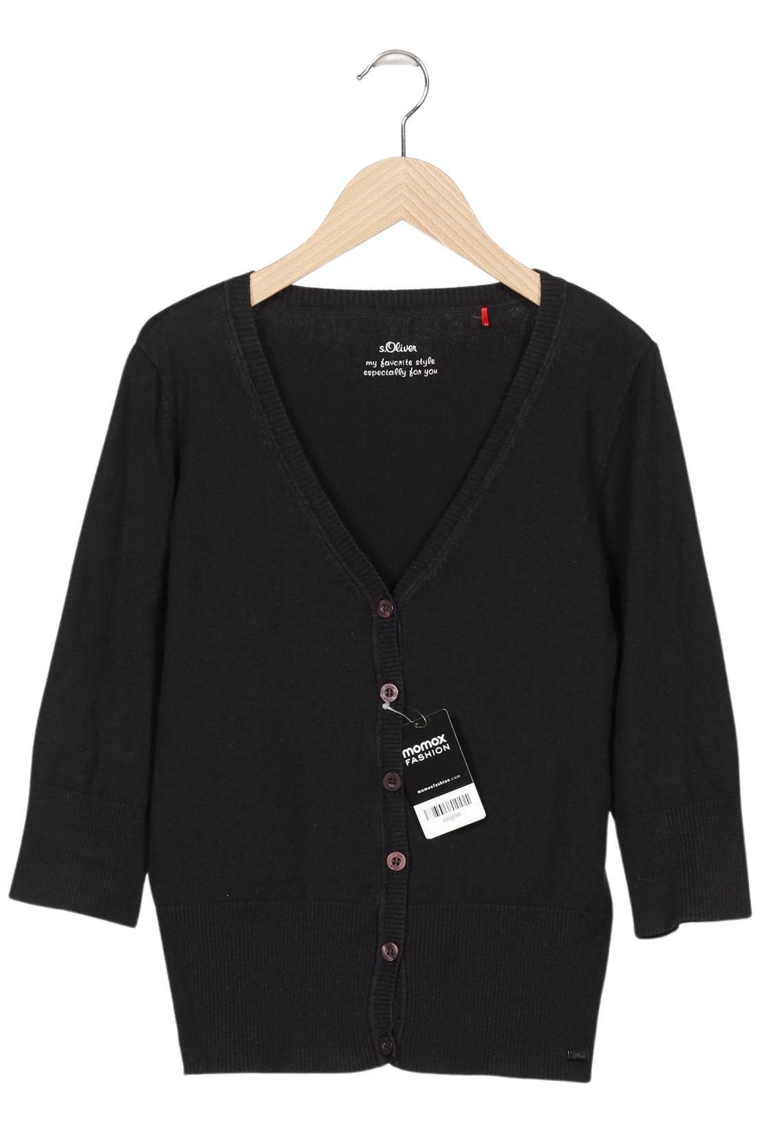 

s.Oliver Damen Strickjacke, schwarz, Gr. 42