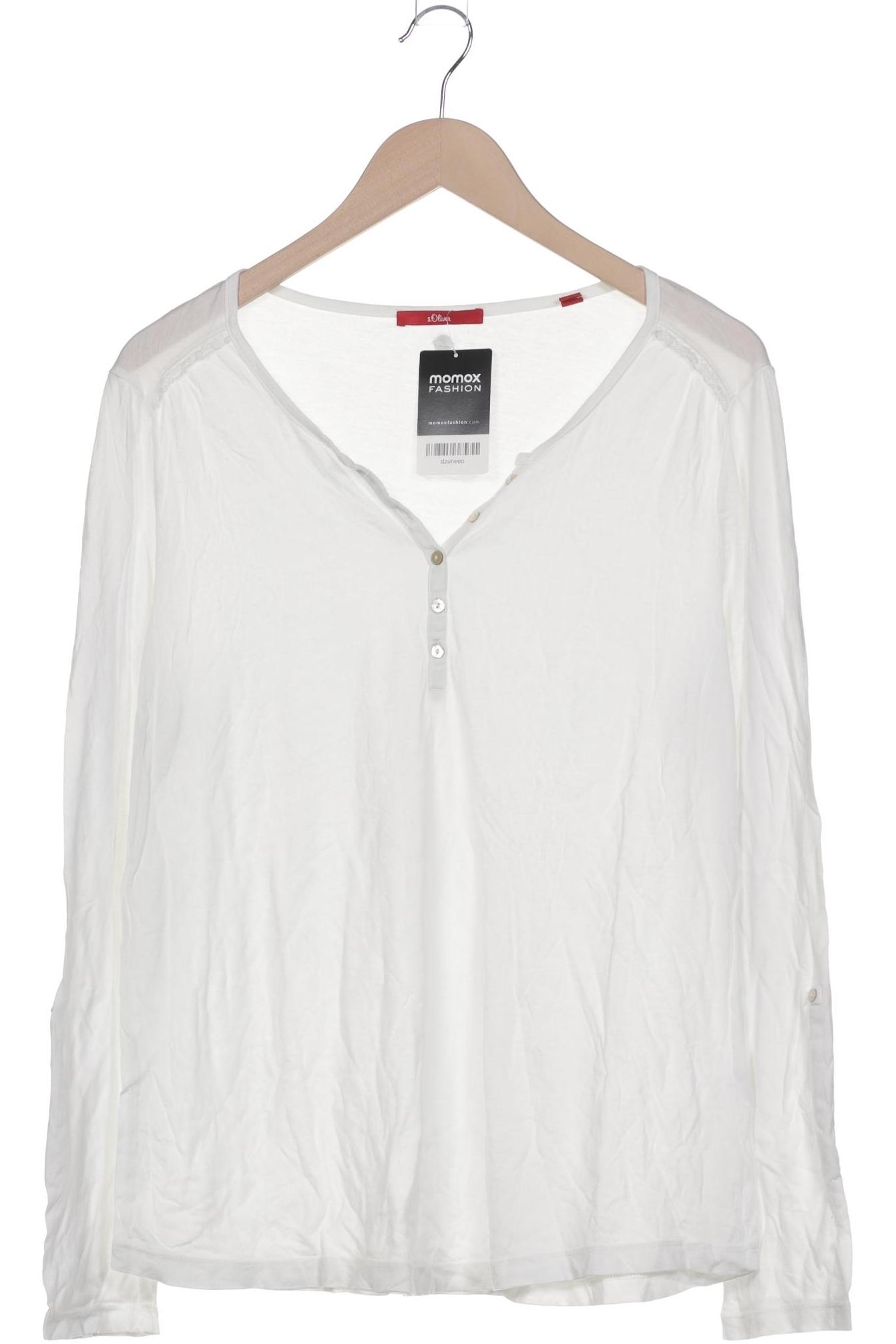 

s.Oliver Damen Langarmshirt, weiß, Gr. 44