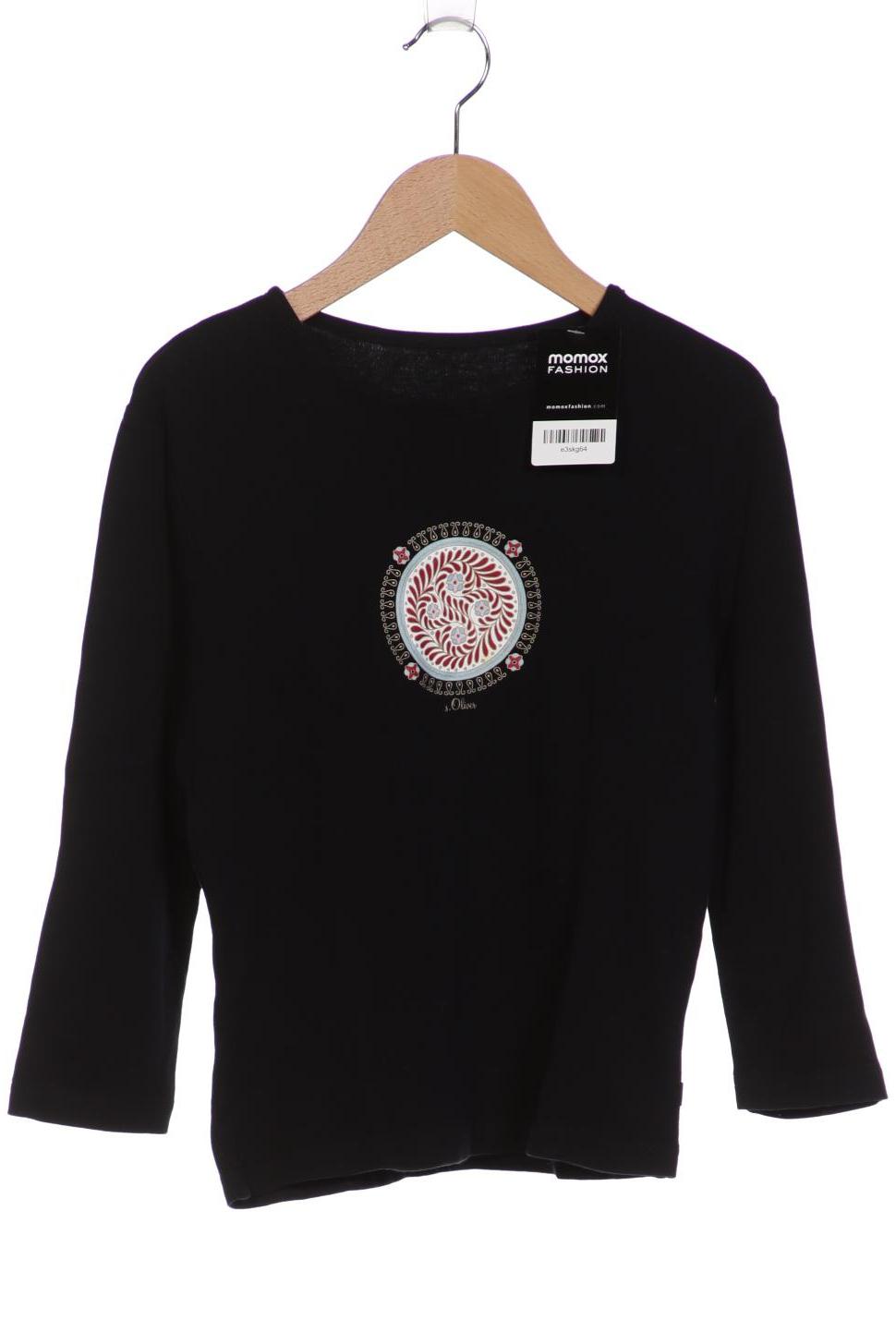 

s.Oliver Damen Langarmshirt, schwarz, Gr. 34