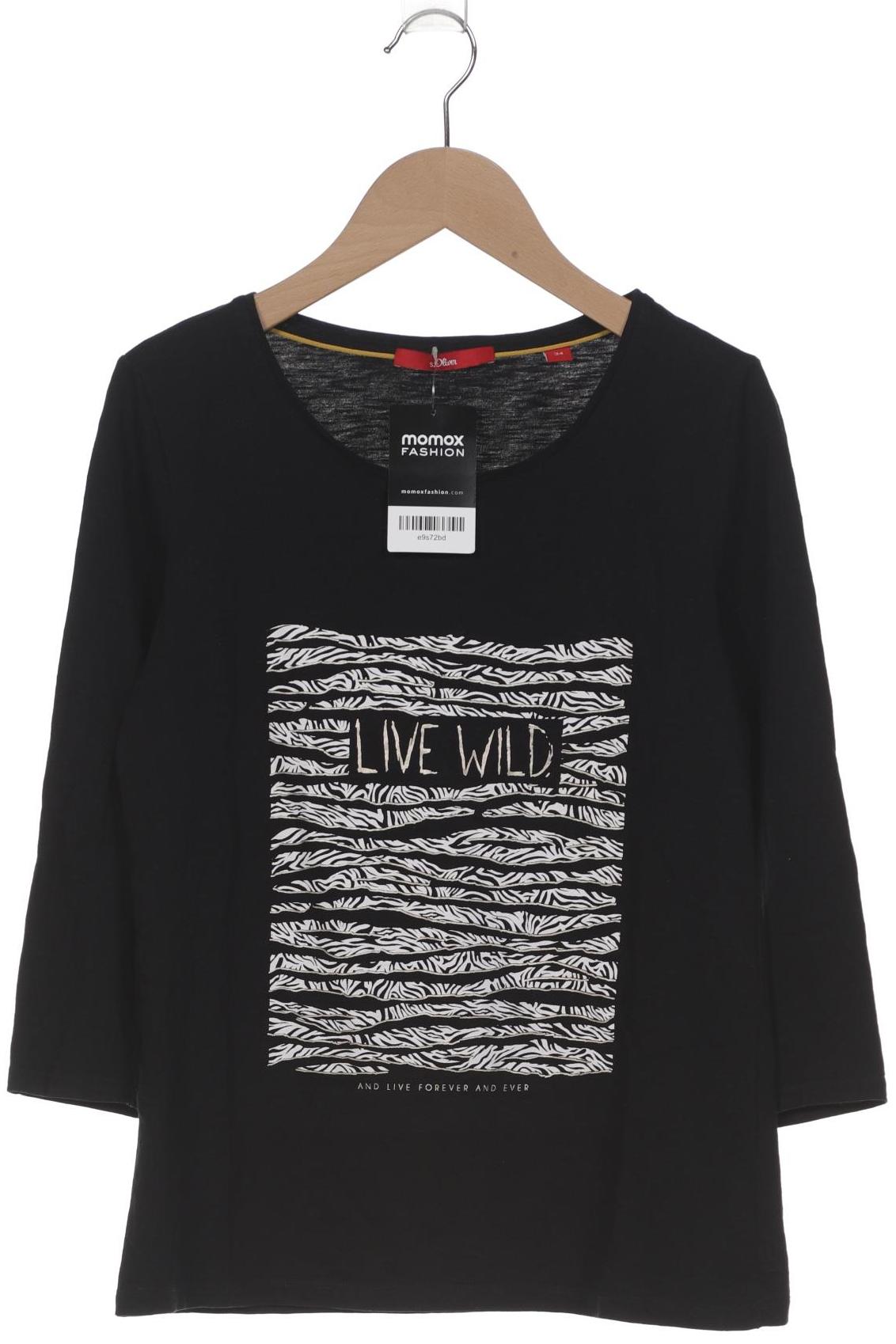 

s.Oliver Damen Langarmshirt, schwarz, Gr. 34
