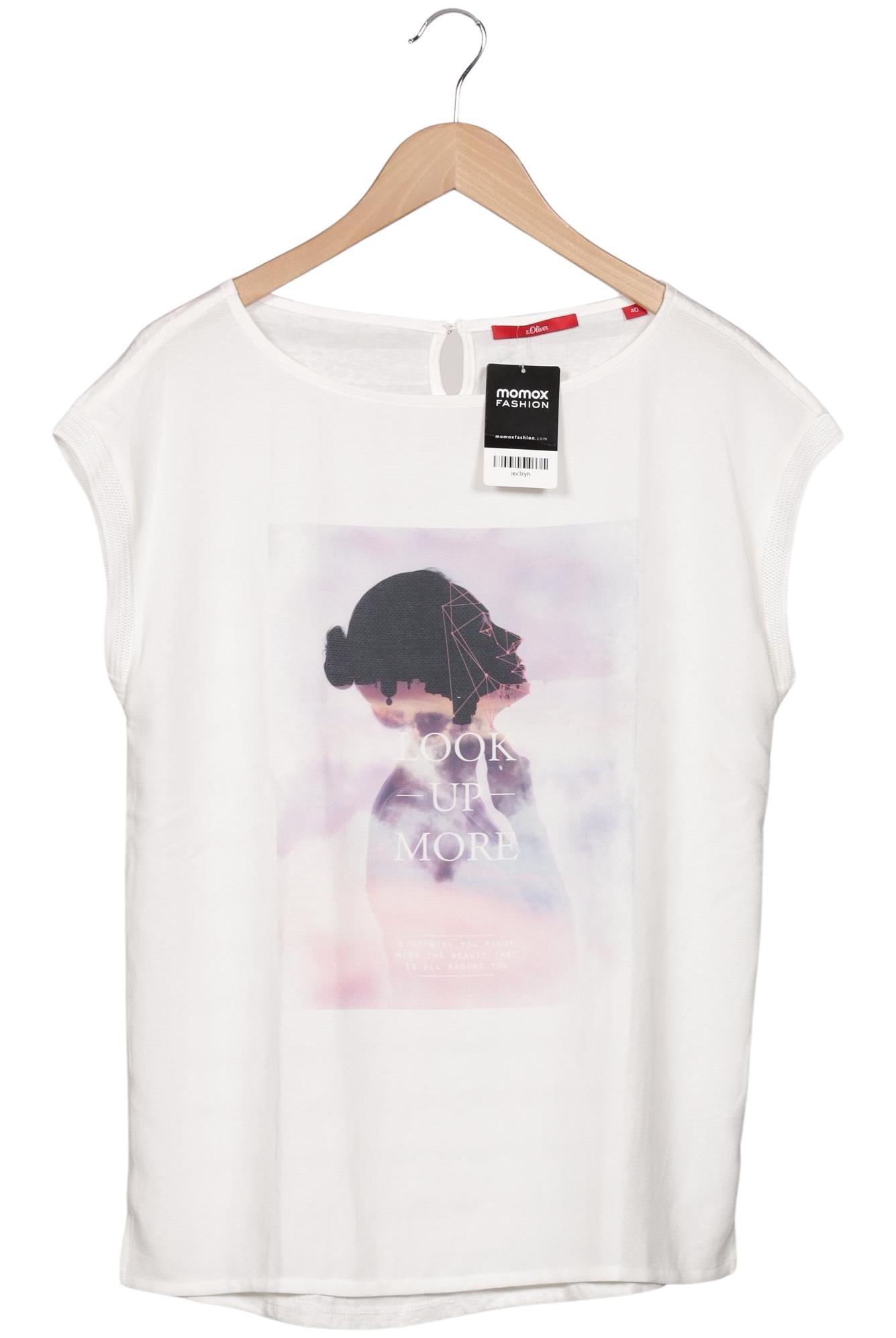 

s.Oliver Damen T-Shirt, weiß, Gr. 40