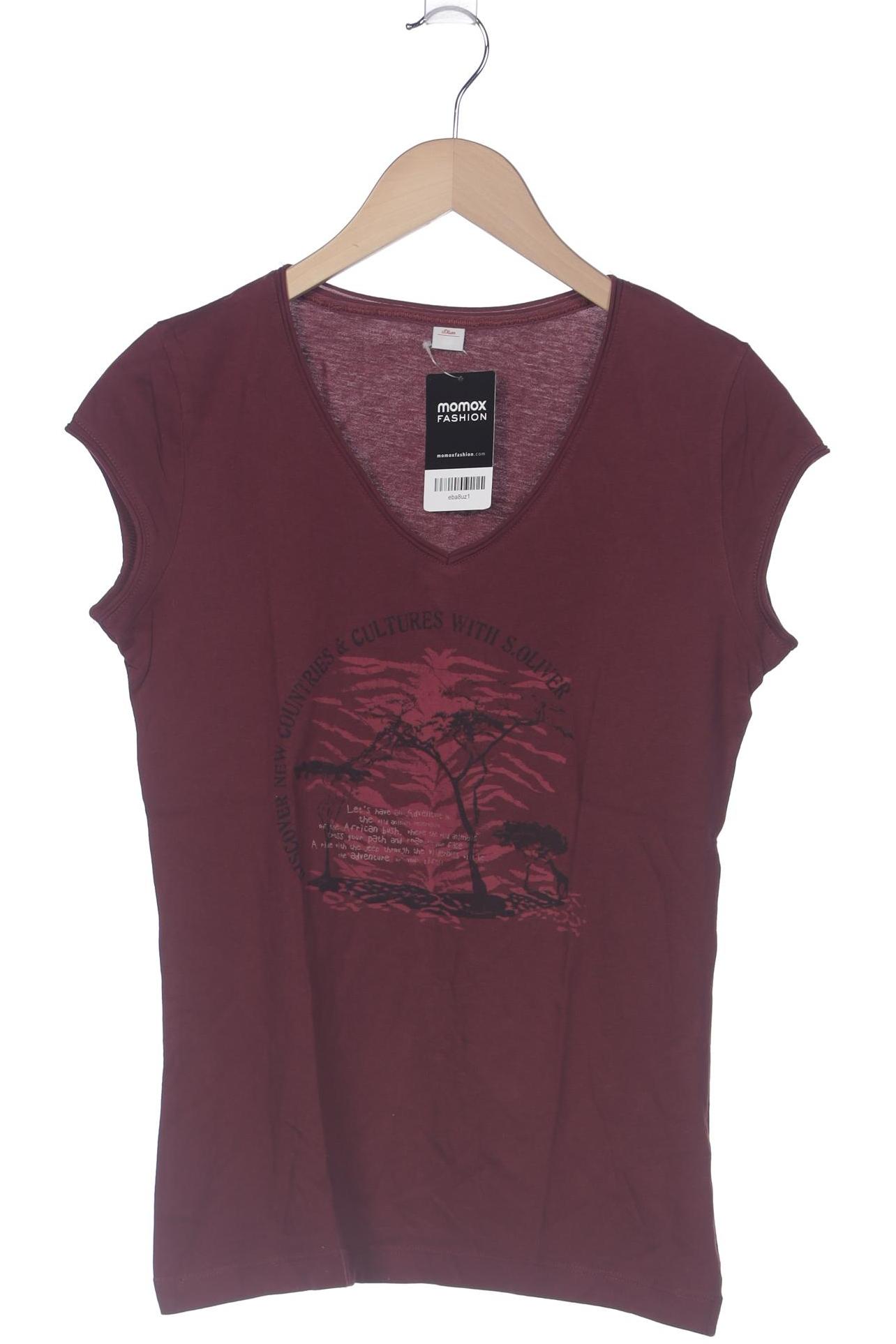 

s.Oliver Damen T-Shirt, bordeaux, Gr. 40