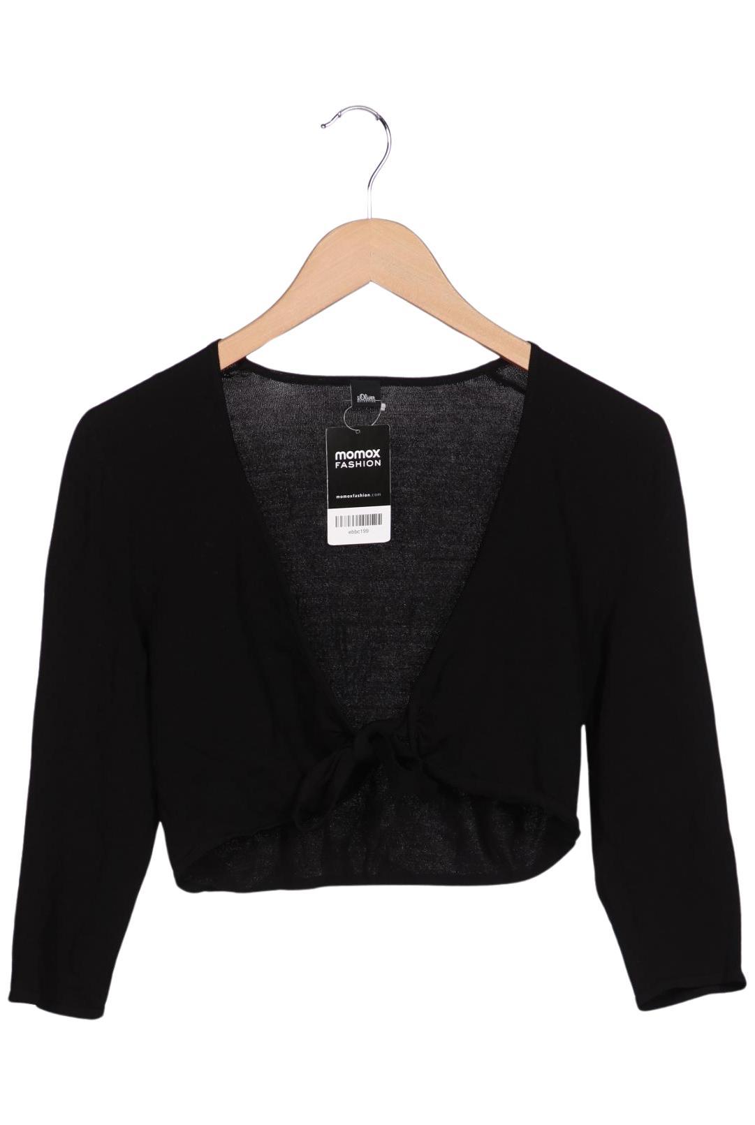 

s.Oliver Damen Strickjacke, schwarz, Gr. 38