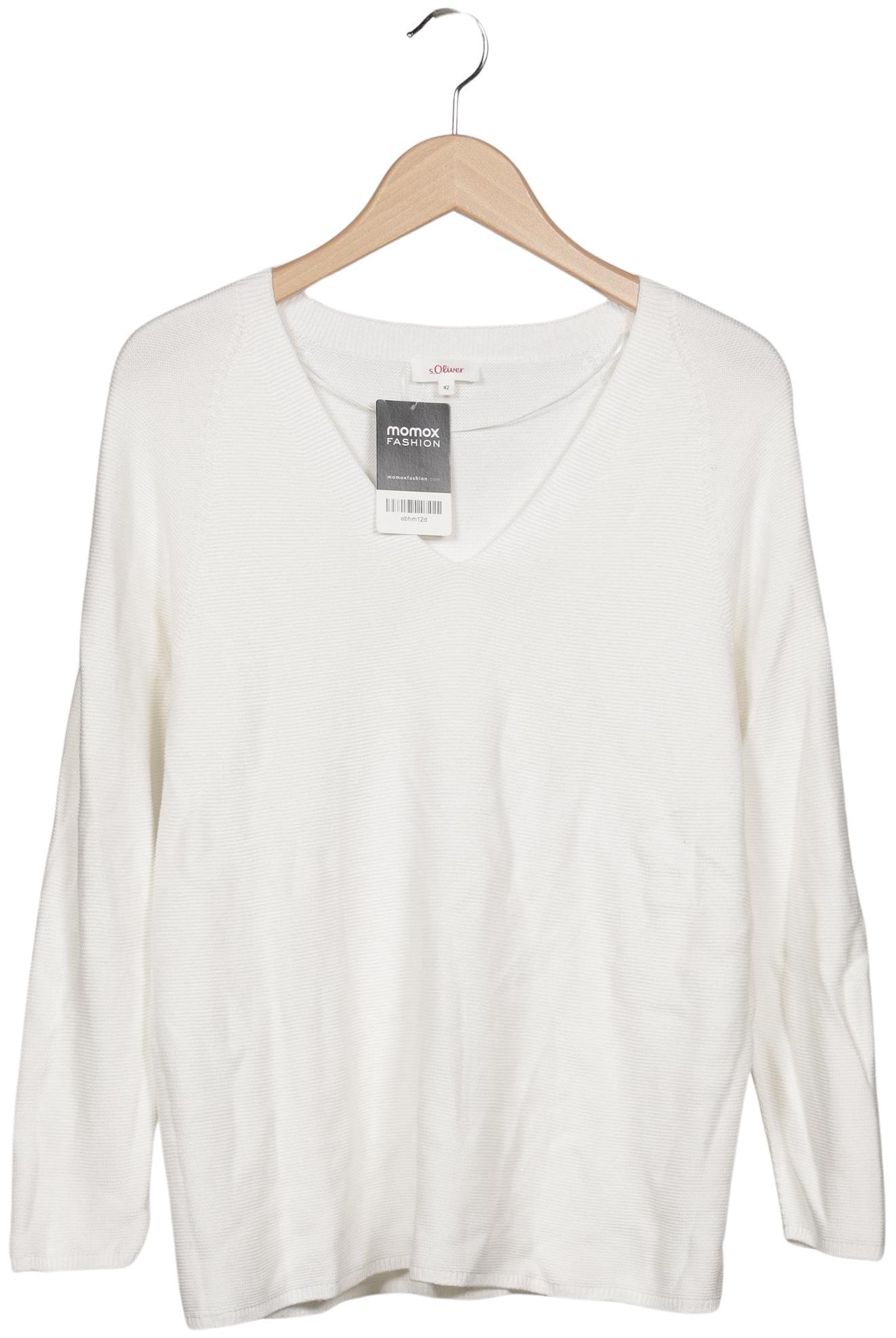 

s.Oliver Damen Pullover, weiß, Gr. 42