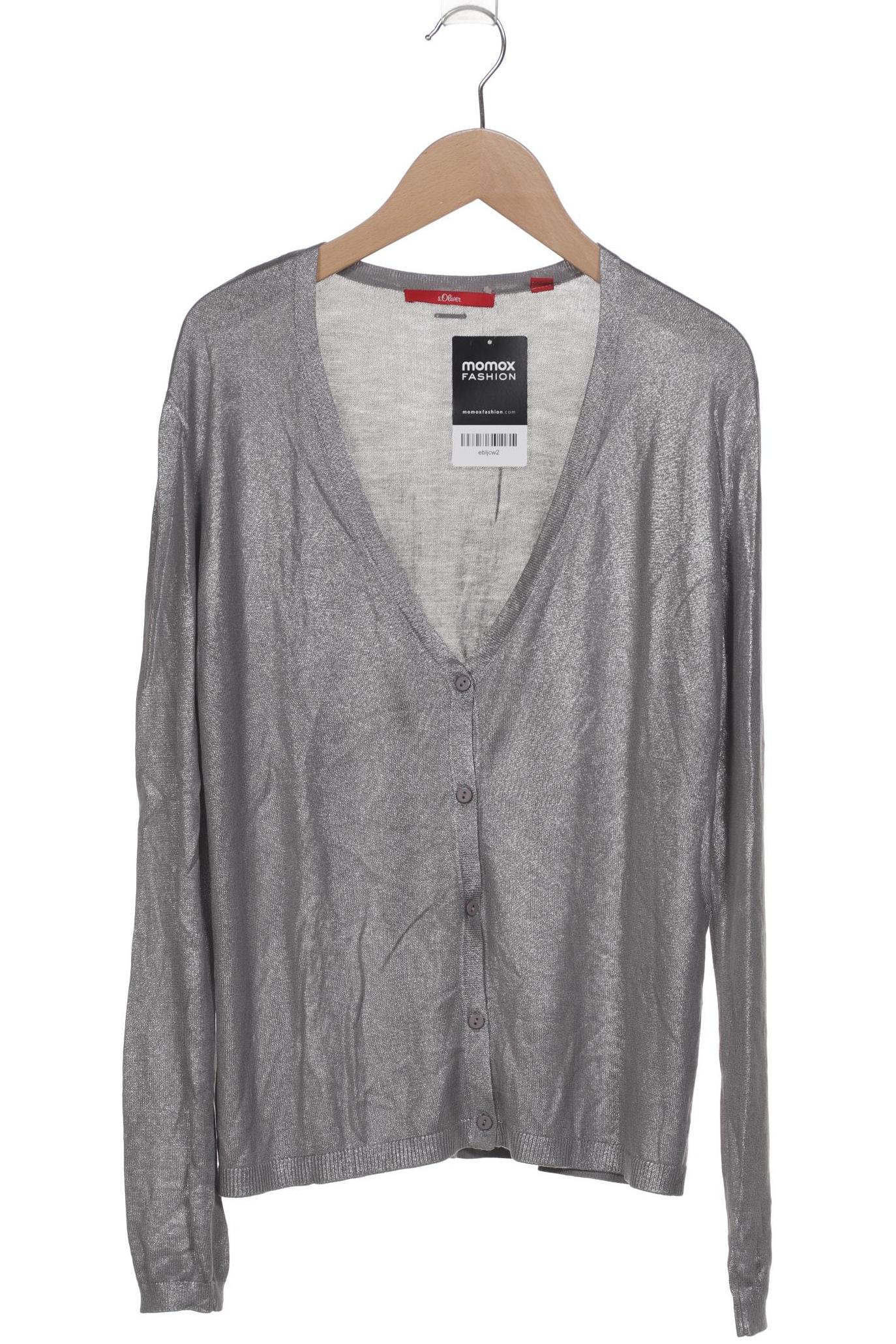 

s.Oliver Damen Strickjacke, silber, Gr. 38