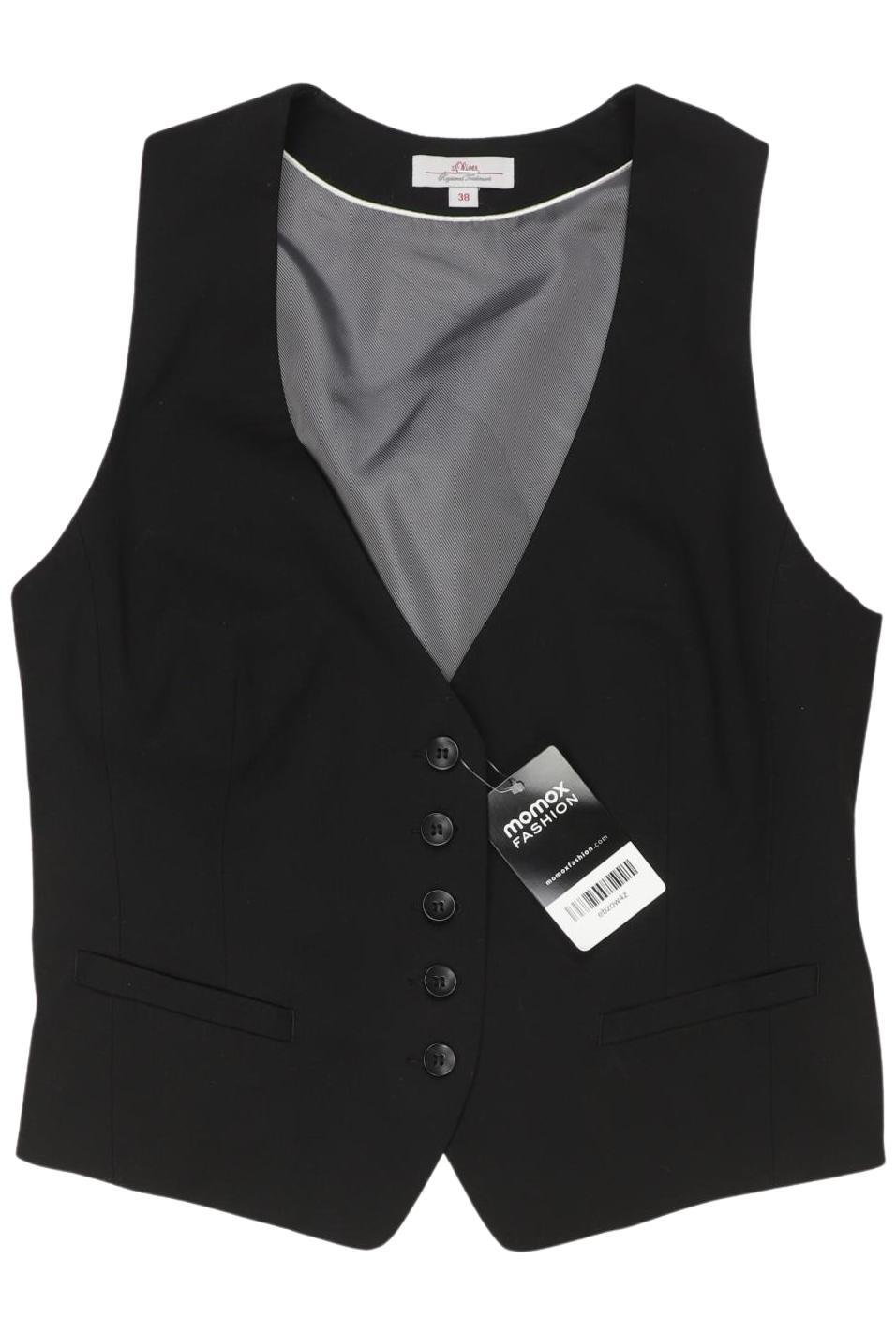 

s.Oliver Damen Weste, schwarz, Gr. 38