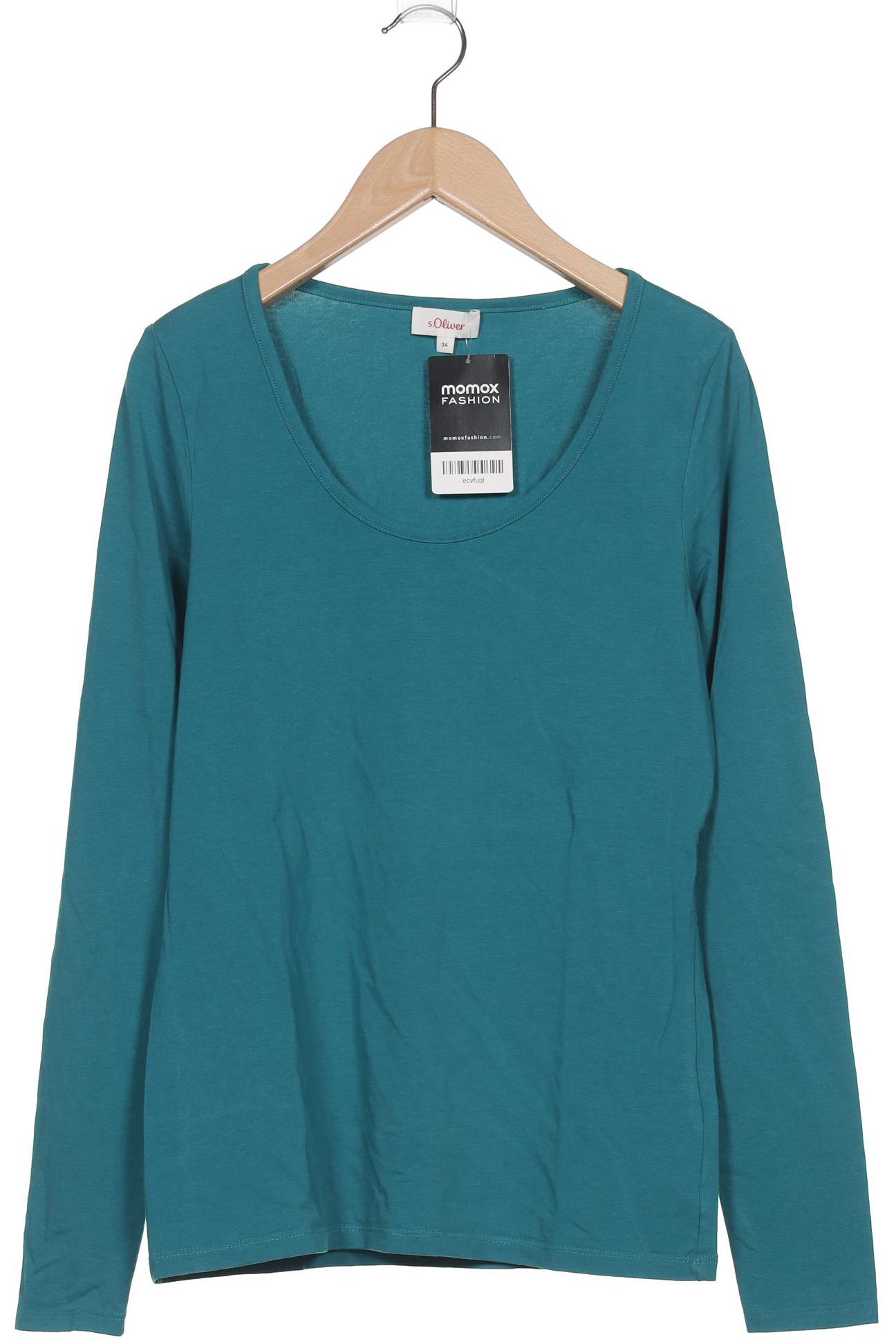 

s.Oliver Damen Langarmshirt, blau, Gr. 34