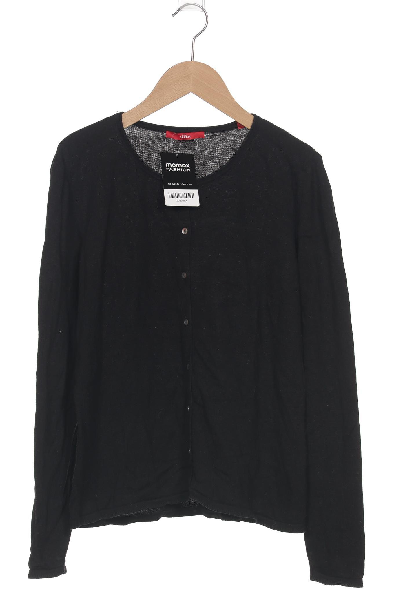 

s.Oliver Damen Strickjacke, schwarz, Gr. 40
