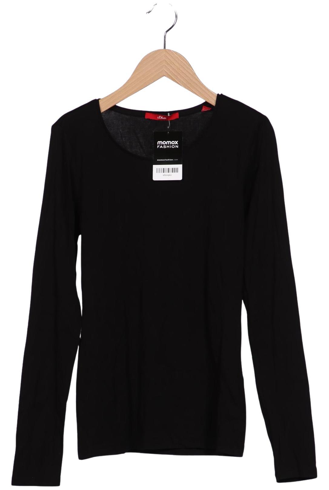 

s.Oliver Damen Langarmshirt, schwarz, Gr. 36