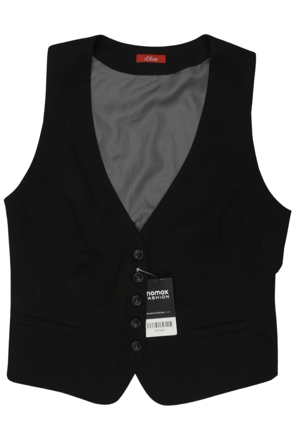 

s.Oliver Damen Weste, schwarz, Gr. 36