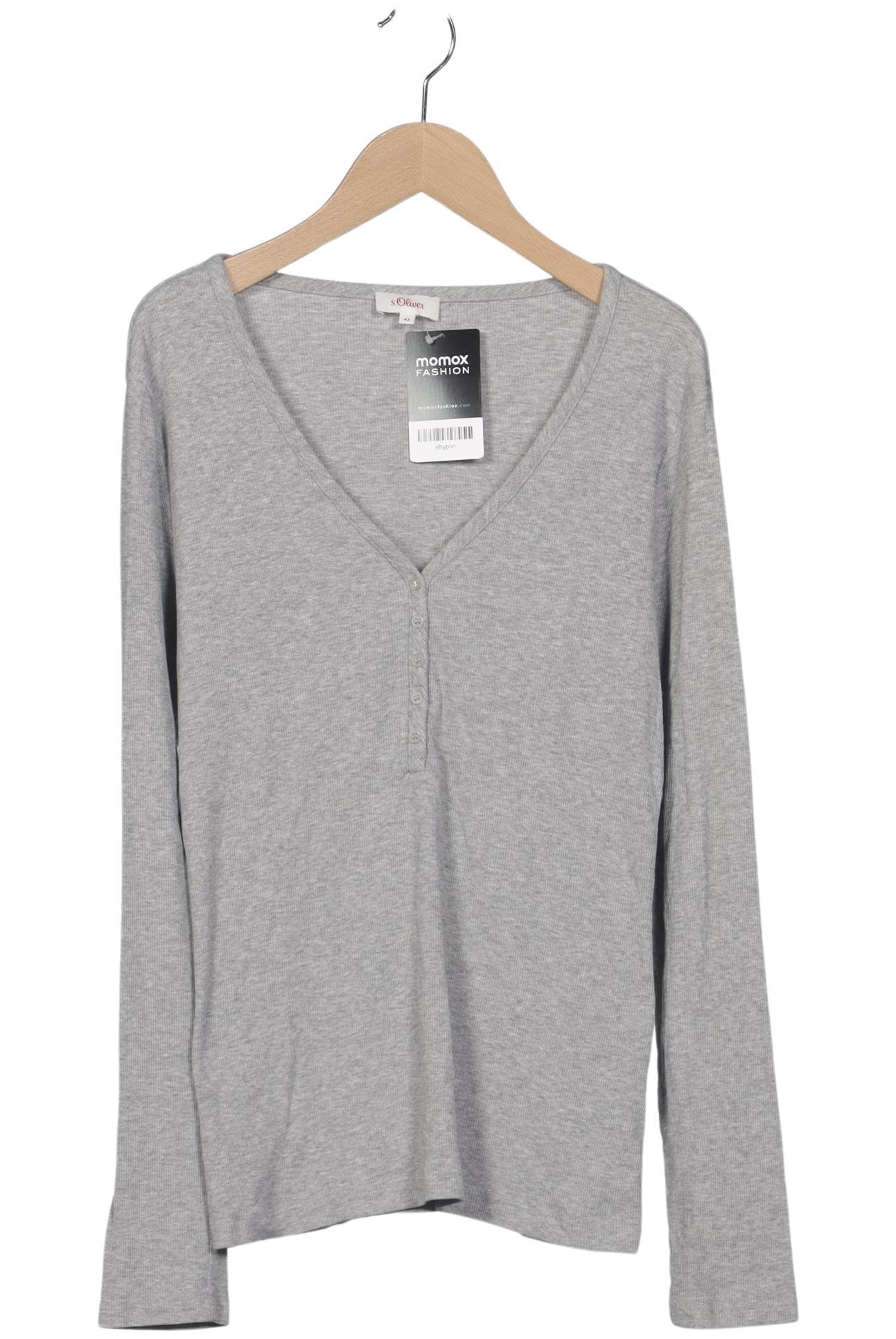 

s.Oliver Damen Langarmshirt, grau, Gr. 42